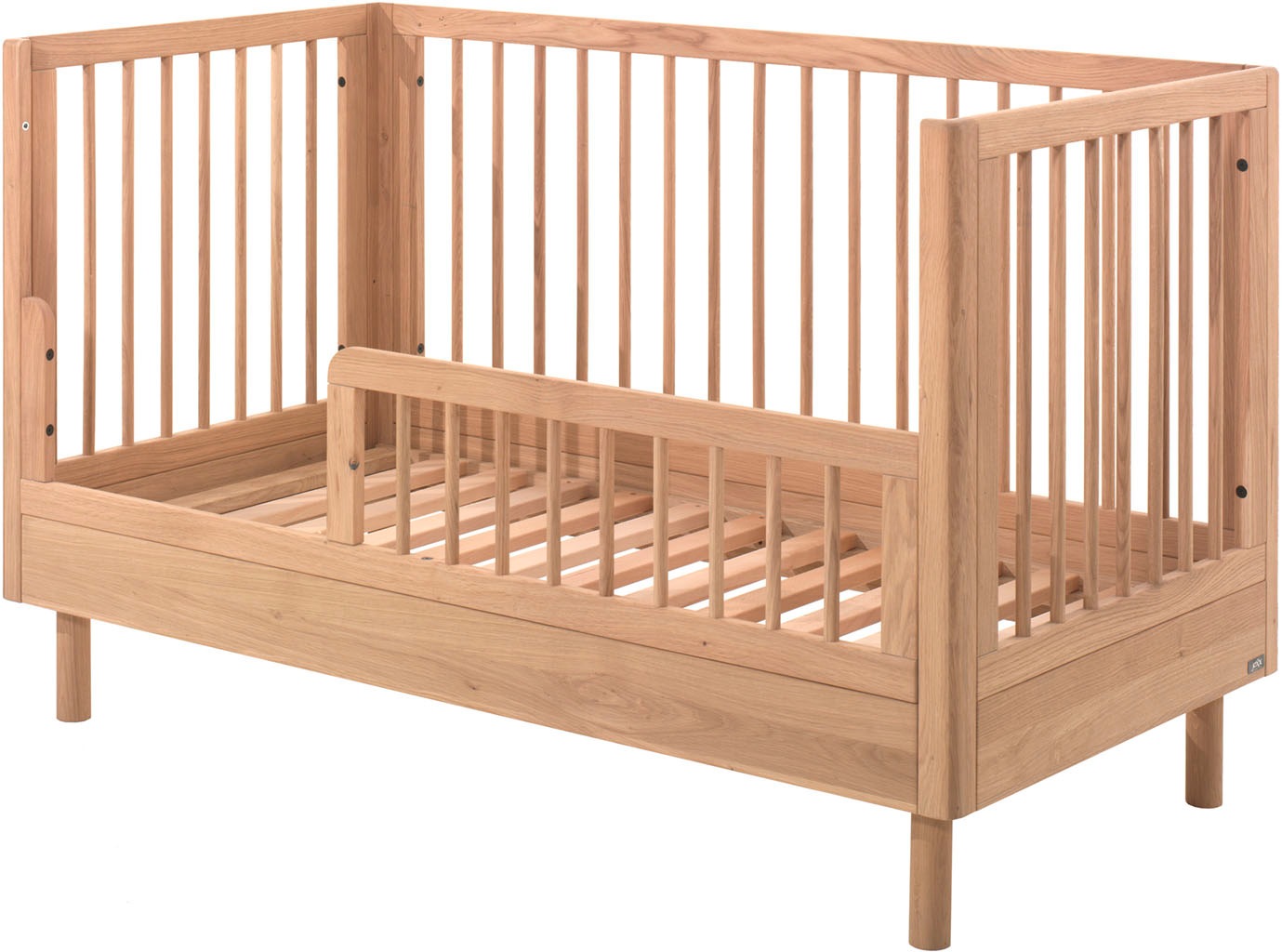 Home affaire Babybett »hochwertig, stabil gebaut, Made in Europe, Oberfläche geölt lt. EN71-3«, 70/140 cm, mit Schlupfsprossen und Lattenrost, höhenverstellbar