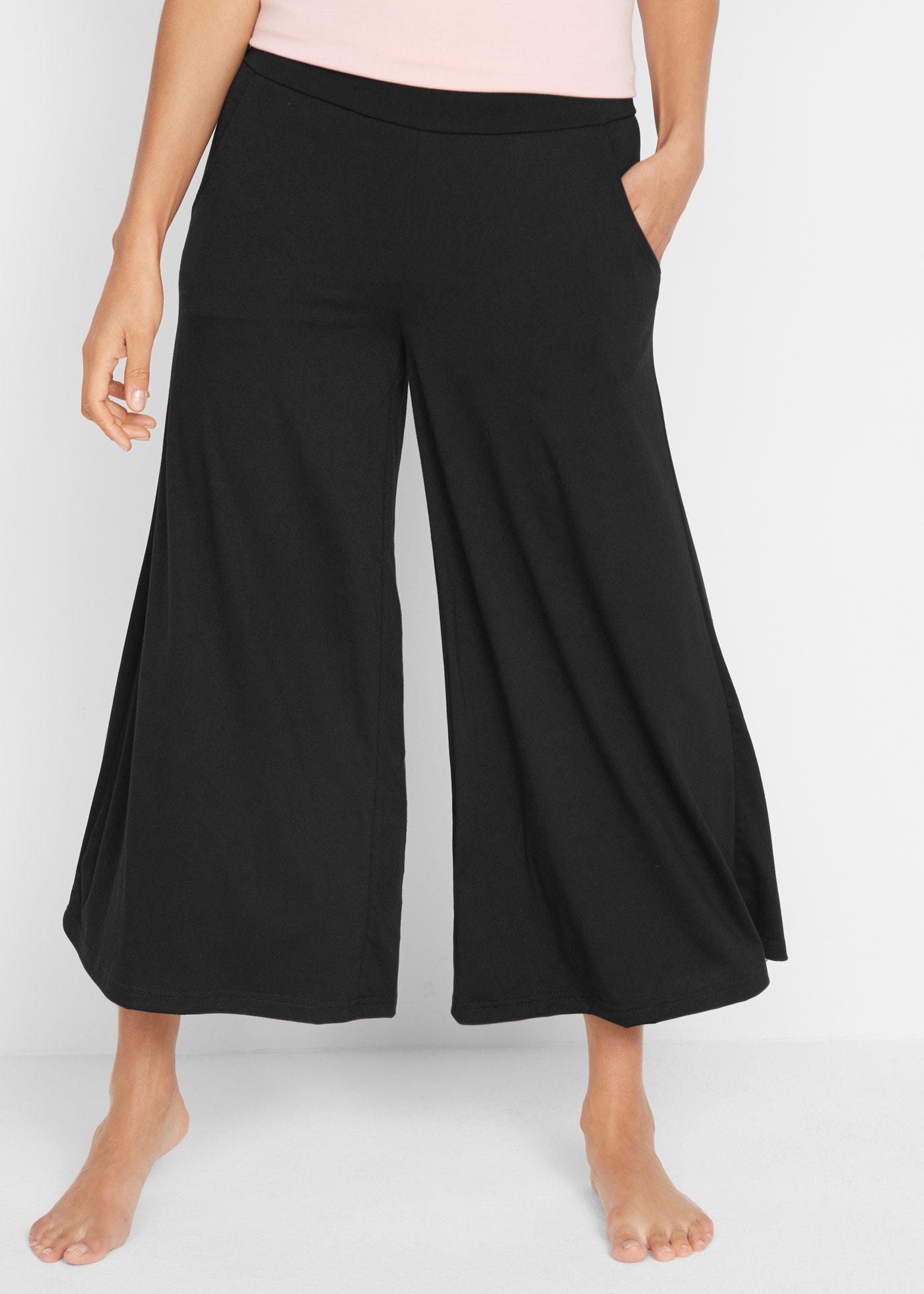 bonprix Culotte  mit breitem Komfortbund, lockere Passform, extraweite Beine