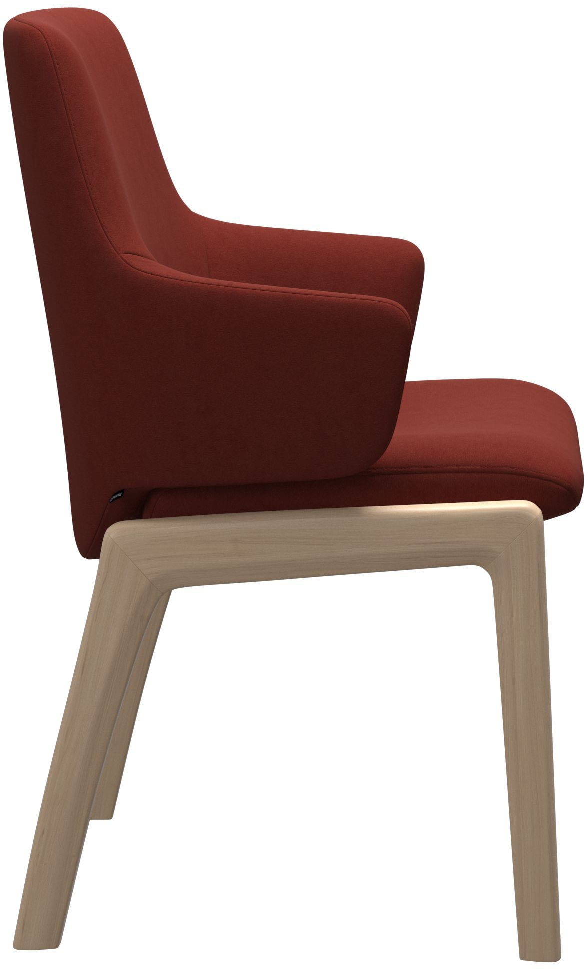 Stressless® Polsterstuhl »Laurel«, Microfaser DINAMICA, Low Back mit Armlehne, Größe L, mit abgerundeten Beinen in Eiche natur