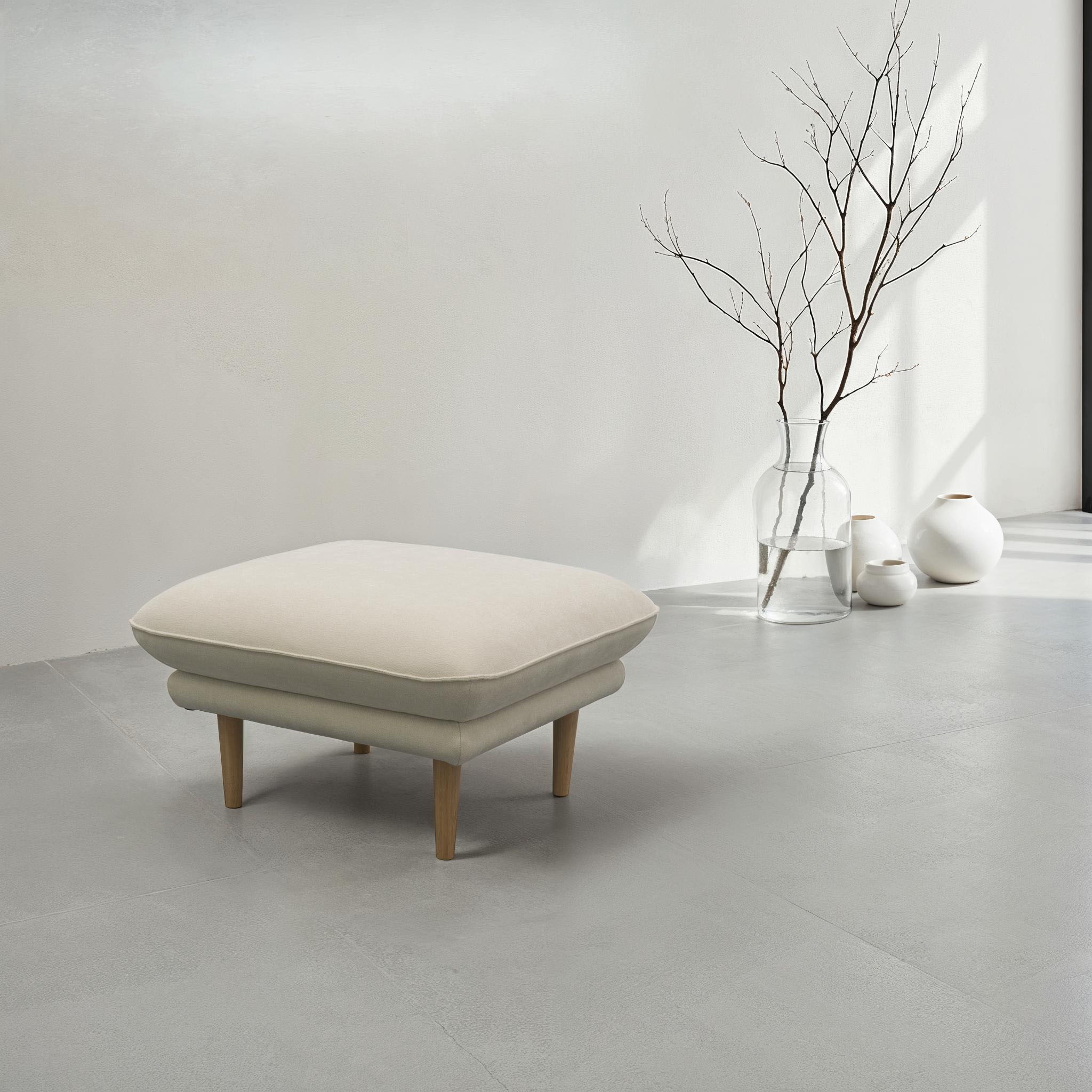 DOMO collection Hocker »Leuven« angenehm feste Polsterung, bodenfrei, 19 cm günstig online kaufen