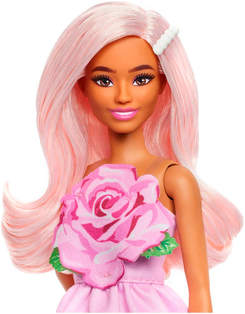 Barbie Anziehpuppe »Fashionista Puppe mit Rosenkleid«
