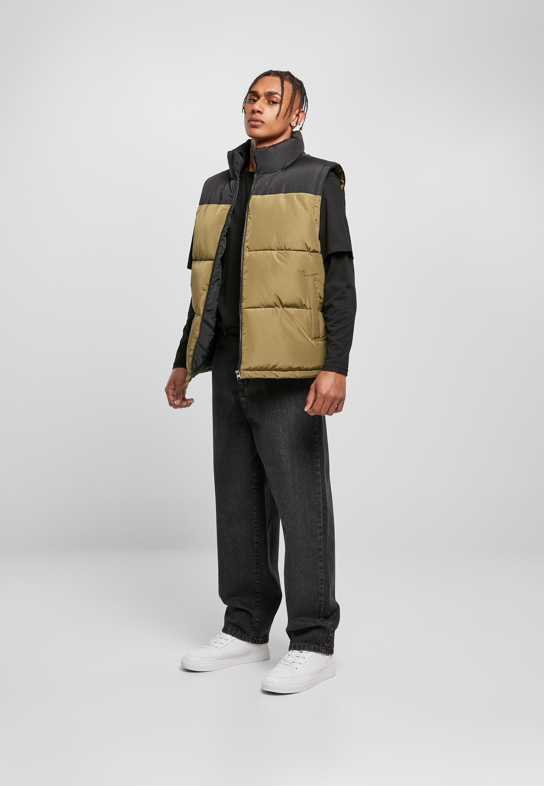 URBAN CLASSICS Jerseyweste »Urban Classics Herren Block Puffer Vest« 1 Stk.