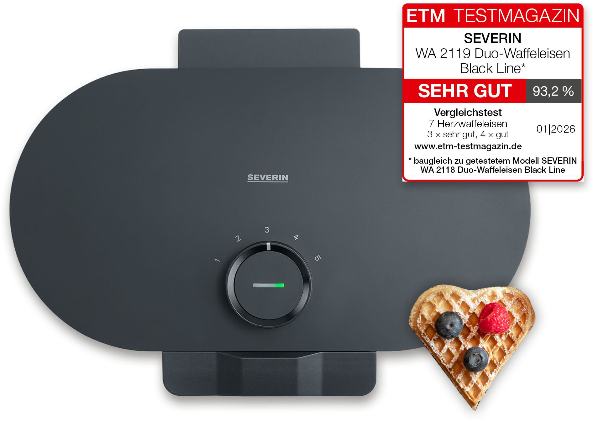 Severin Waffeleisen »WA 2118« 1200 W