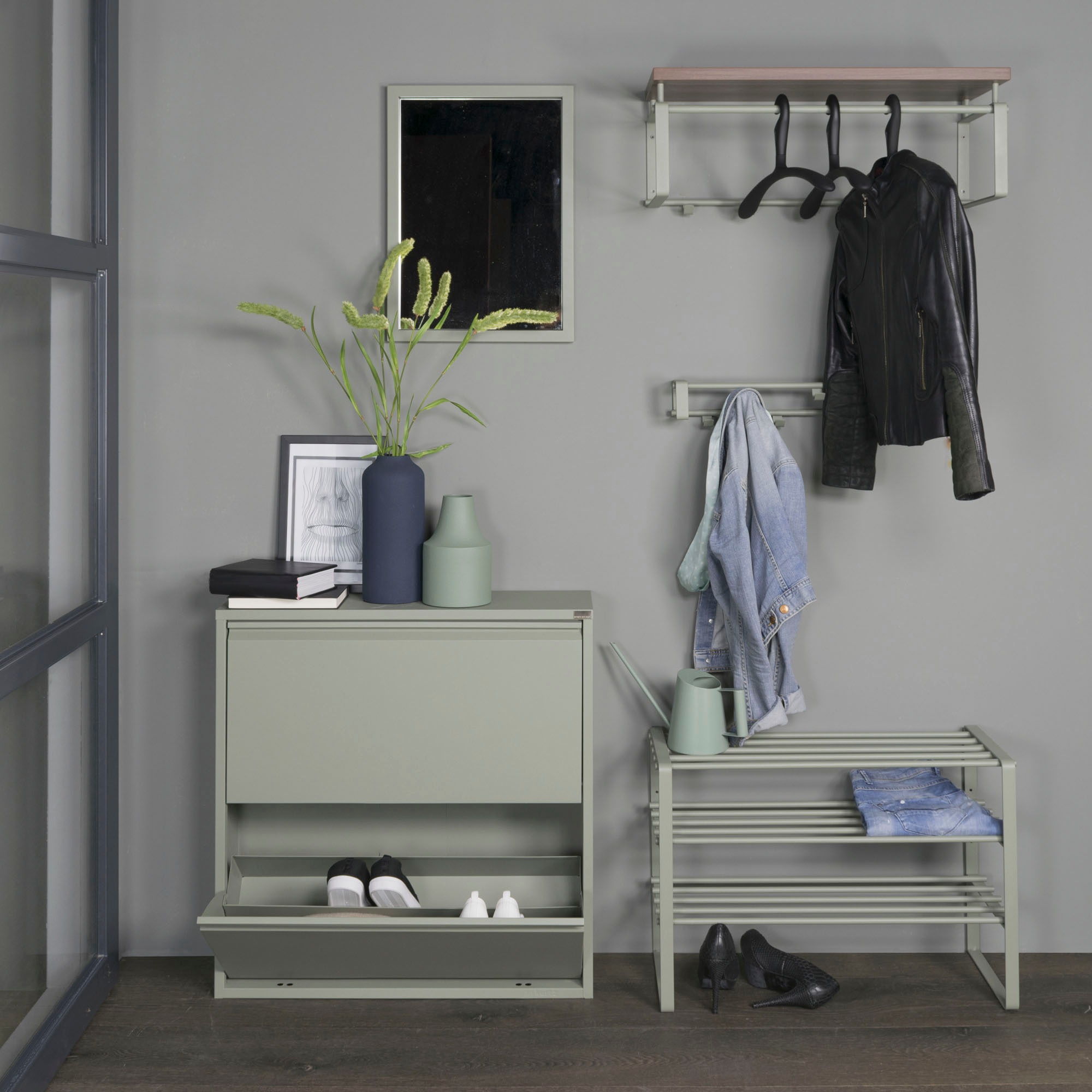 Spinder Design Wandspiegel »SENZA«, Metall, Breite 40 cm, Horizontal und vertikal befestigbar