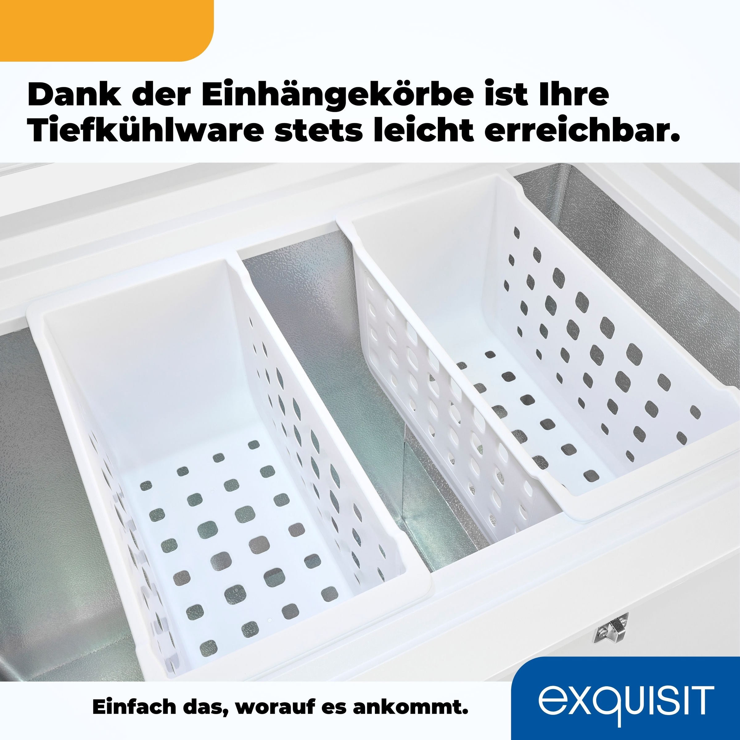 exquisit Gefriertruhe »GT200-HE-041C«, 84,5 cm hoch, 102,6 cm breit, EEK C, 198 L Nutzinhalt, Schnellgefrieren