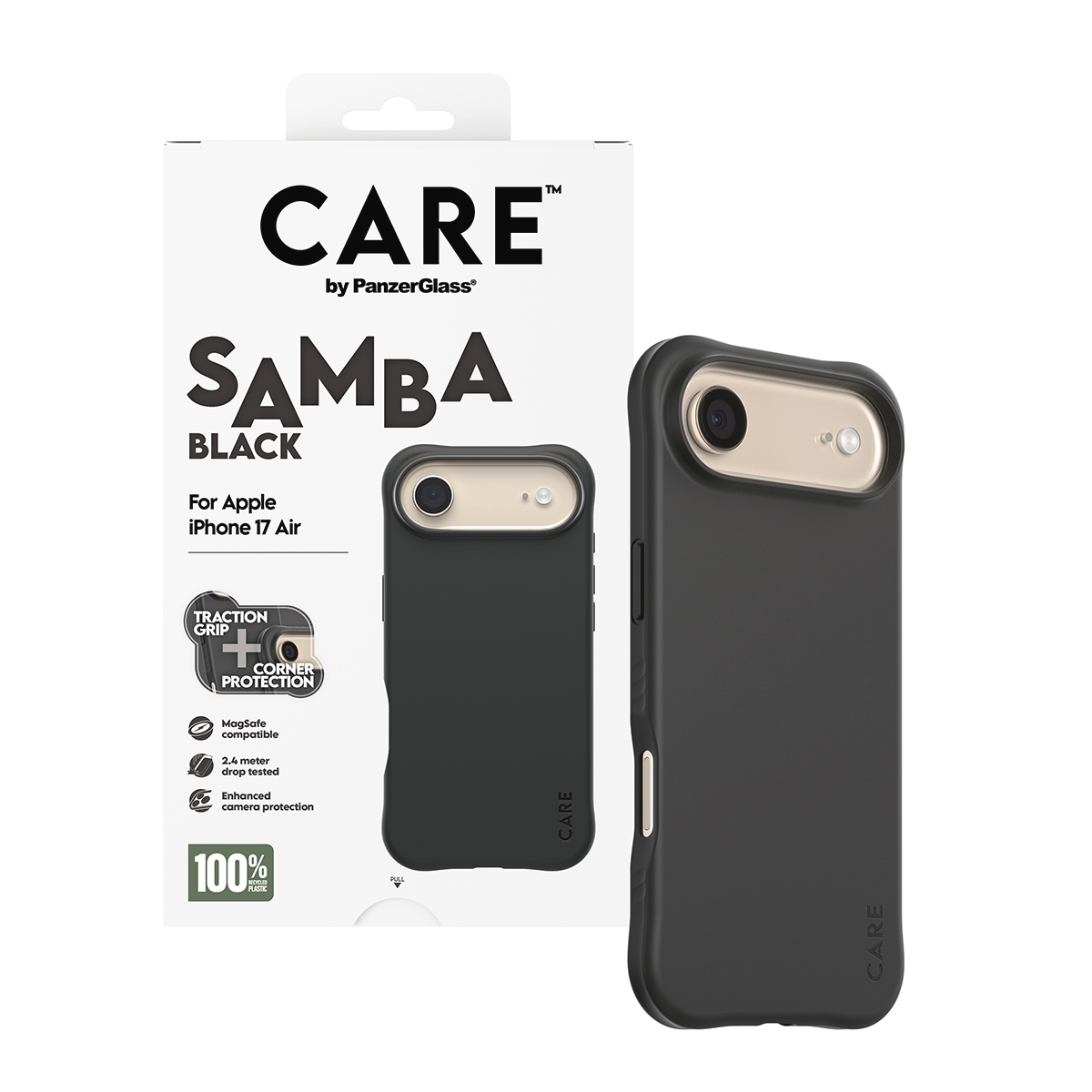 CARE by PanzerGlass Handyhülle »Samba MagSafe Case für Apple iPhone Air« Smartphones Backcover, Schutzhülle, Handyschutzhülle, Case, Schutzcase, stoßfest
