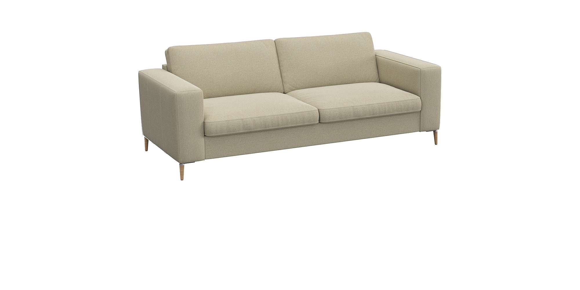FLEXLUX 2,5-Sitzer »Fiore, super Sitzkomfort durch Kaltschaum,«, breite Armlehnen, Füße Alu+ Eiche