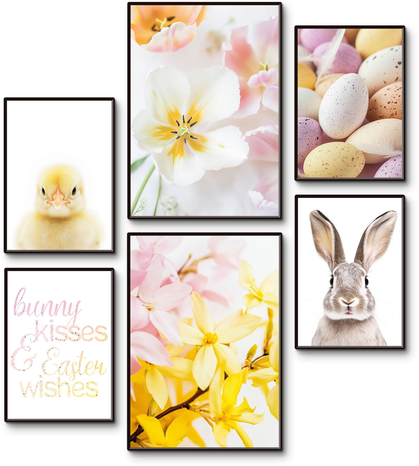 Poster ARTLAND "Ostergrüße", farbe bild(er): gelb, B:29,7cm H:42cm, Bilder, Poster, OHNE RAHMEN, in 2 versch. Größen