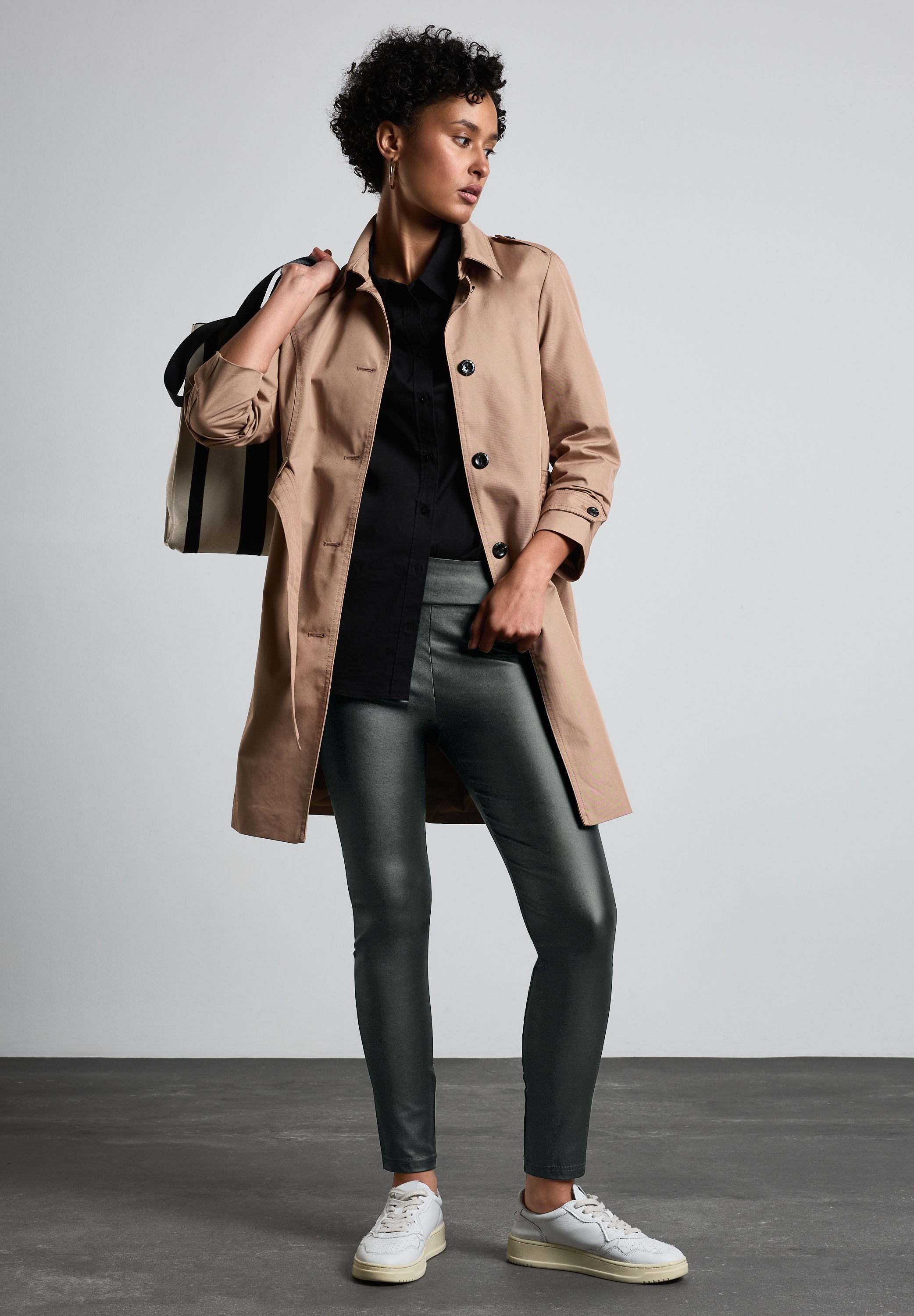 STREET ONE Leggings, in Lederoptik