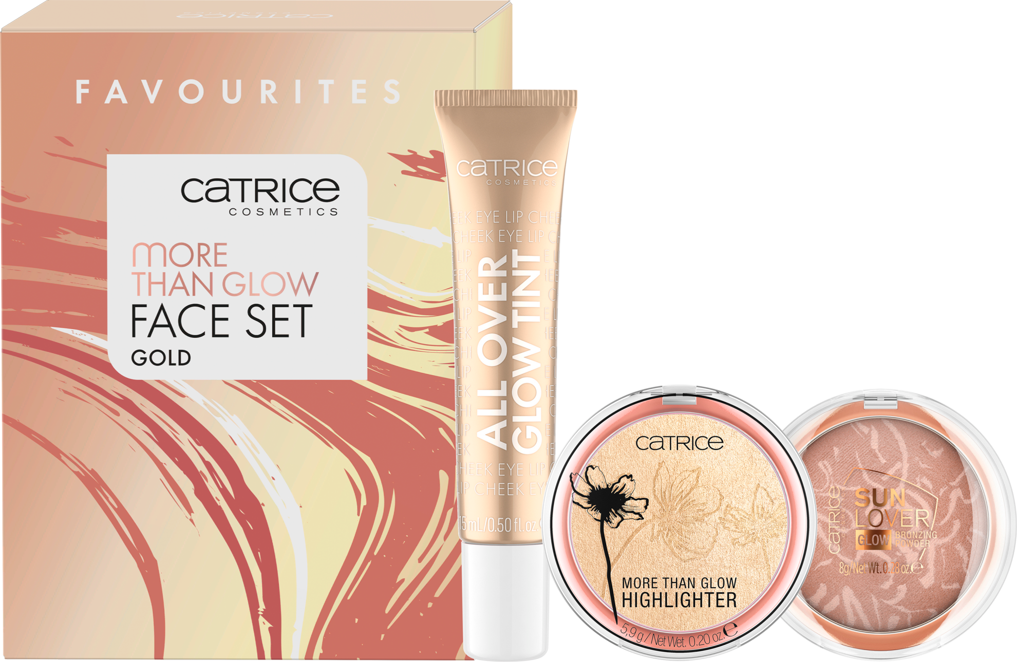 Catrice Make-up Set »More Than Glow Face Set Gold«, (Set, 3 tlg.)