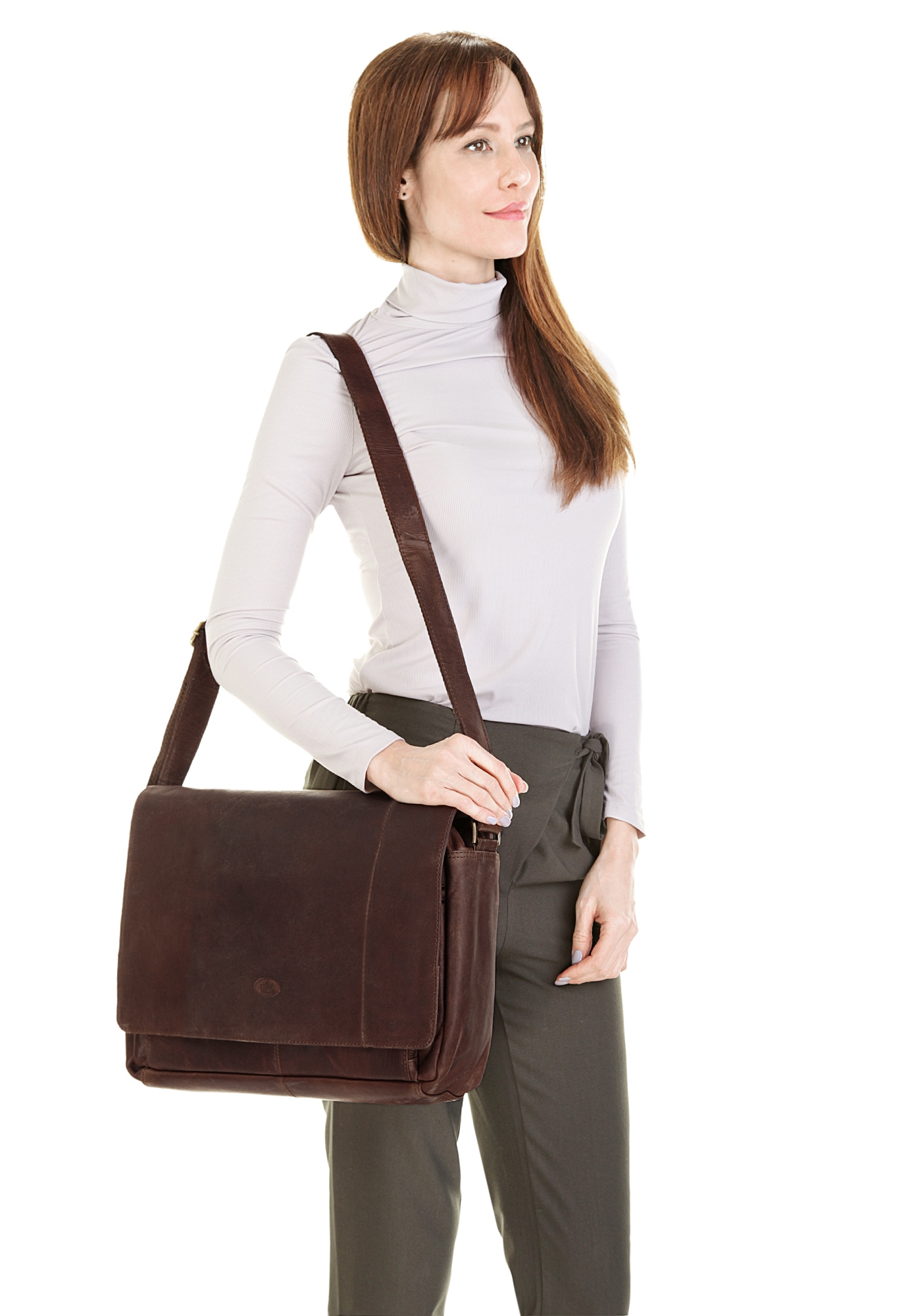 Piké Messenger Bag, echt Leder