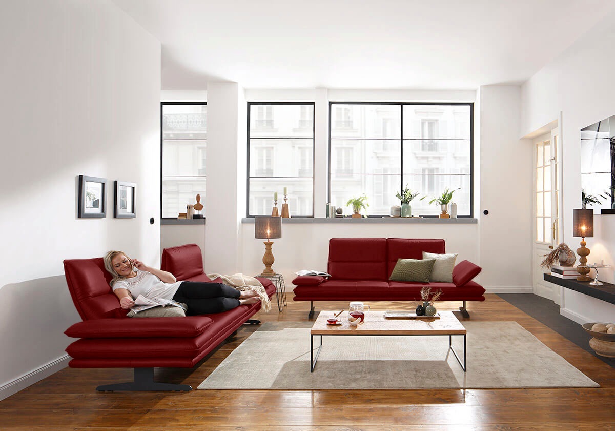 W.SCHILLIG 2,5-Sitzer »broadway, Designsofa mit tollem Sitzkomfort«, Sitztiefenverstellung, Kopfteil- & Seitenteilverstellung, Breite 216cm