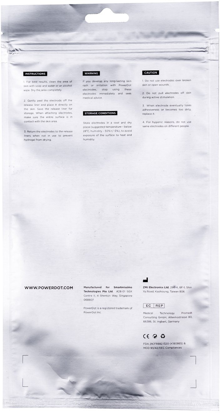 Therabody EMS-Gerät »PowerDot MAGNETIC PAD RED 2.0 Elektrodenpad« Ersatzpads für PowerDot Uno und Duo