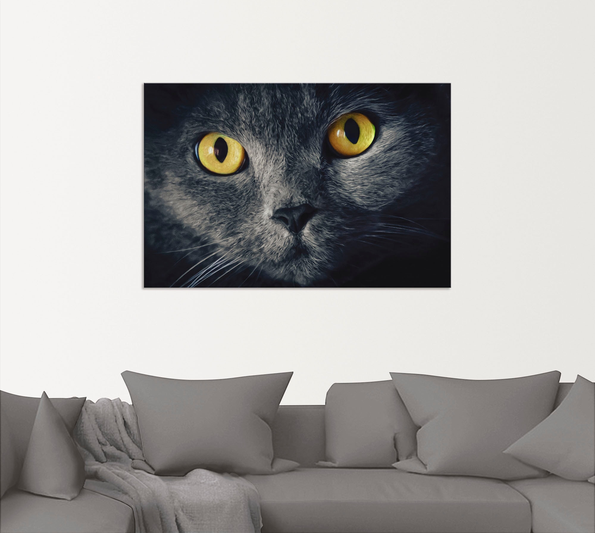 Artland Wandbild »Katzenaugen«, Haustiere, (1 St.), als Alubild, Outdoorbil günstig online kaufen