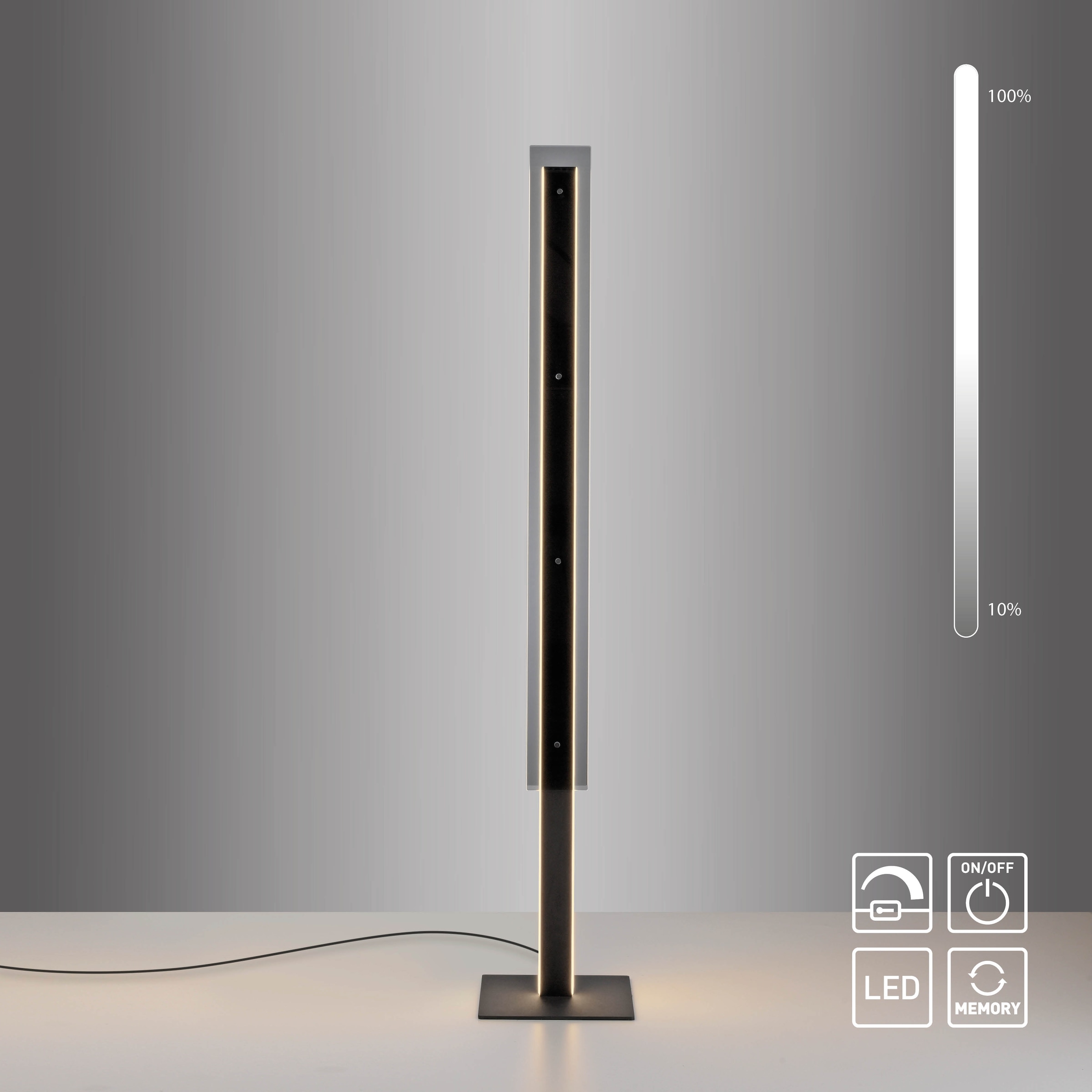 SCHÖNER WOHNEN-Kollektion LED Stehlampe »LENA« LED-Board 1 Stk. Warmweiß SCHÖNER WOHNEN Kollektion, Schnurdimmer, Memoryfunktion