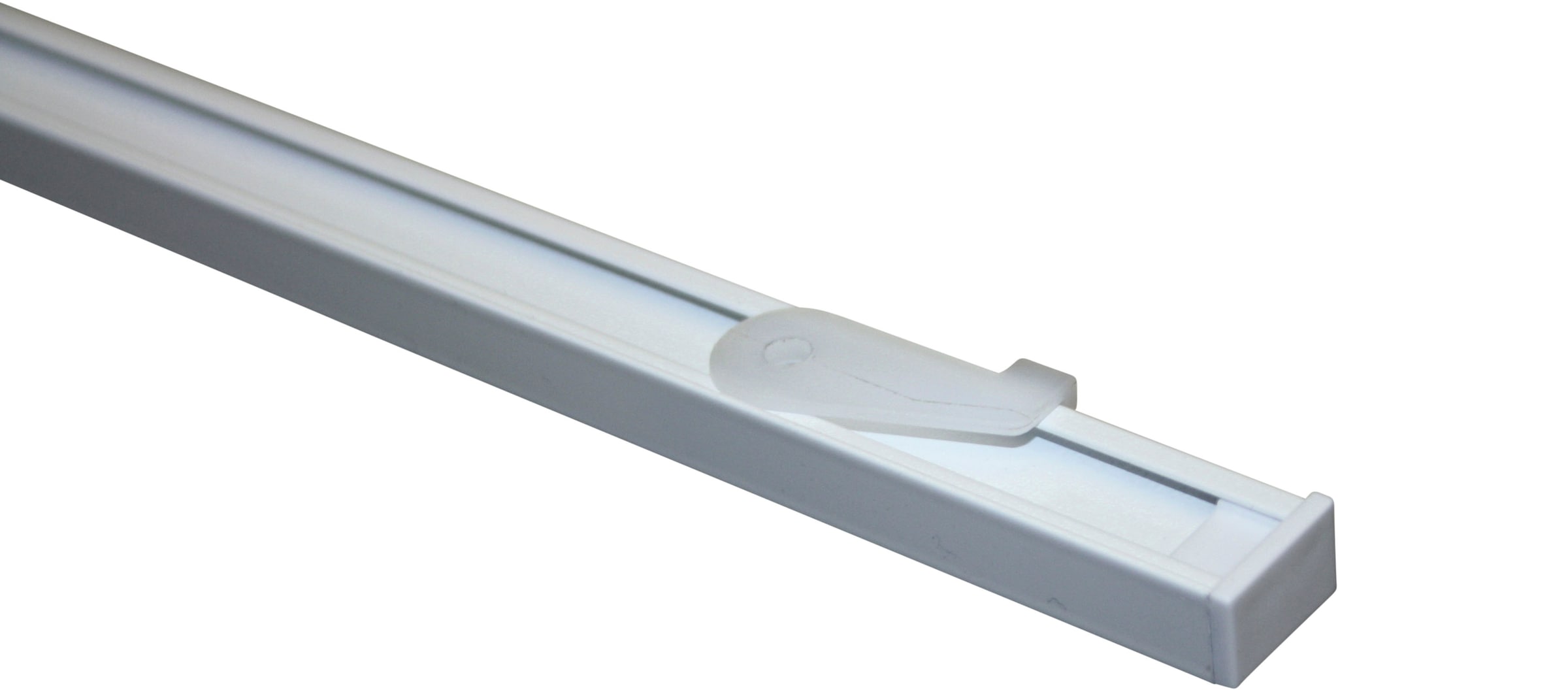 GARDINIA Vorhangschiene »Aluminium-Vorhangschienen Set 1-Lauf Lucy«, 1 läufig-läufig, mit Bohren, Deckenmontage, Aluminium, Deckenträger aus Kunststoff
