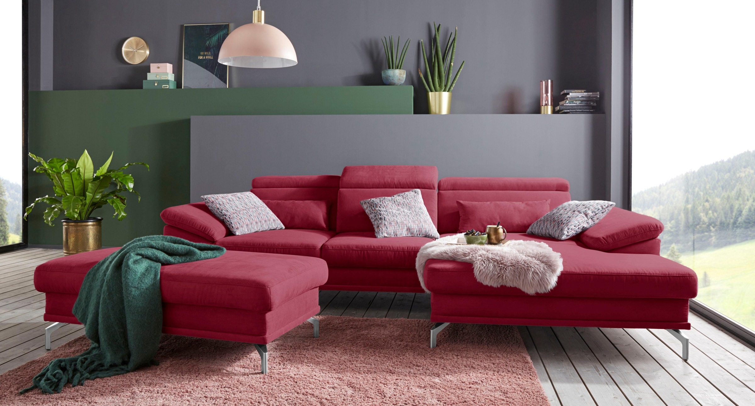 sit&more Ecksofa »Scorpio L-Form«, inklusive Sitztiefenverstellung, wahlweise mit Kopfverstellung