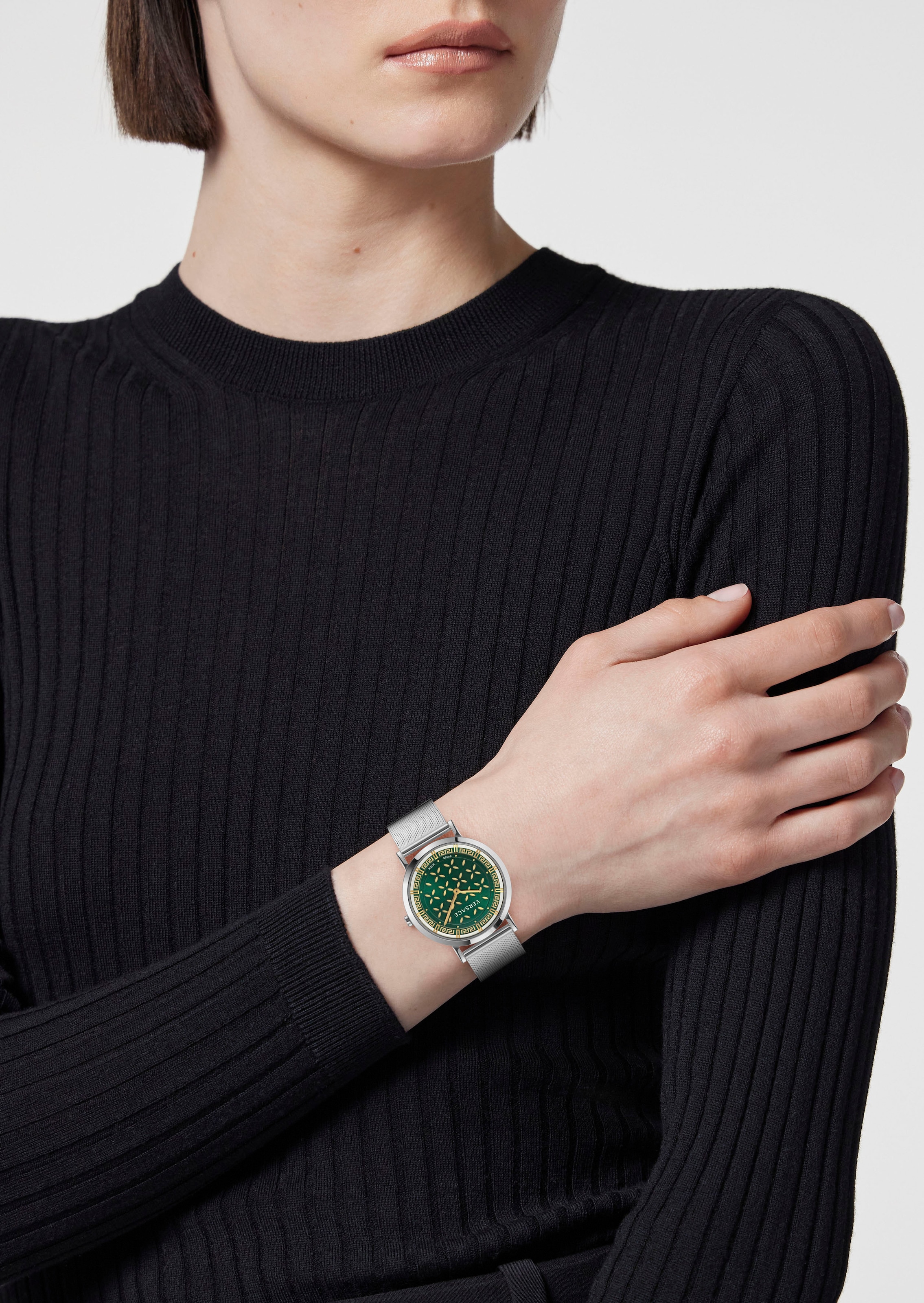Versace Quarzuhr »NEW GENERATION«, Armbanduhr, Damenuhr, Saphirglas, Swiss Made, analog