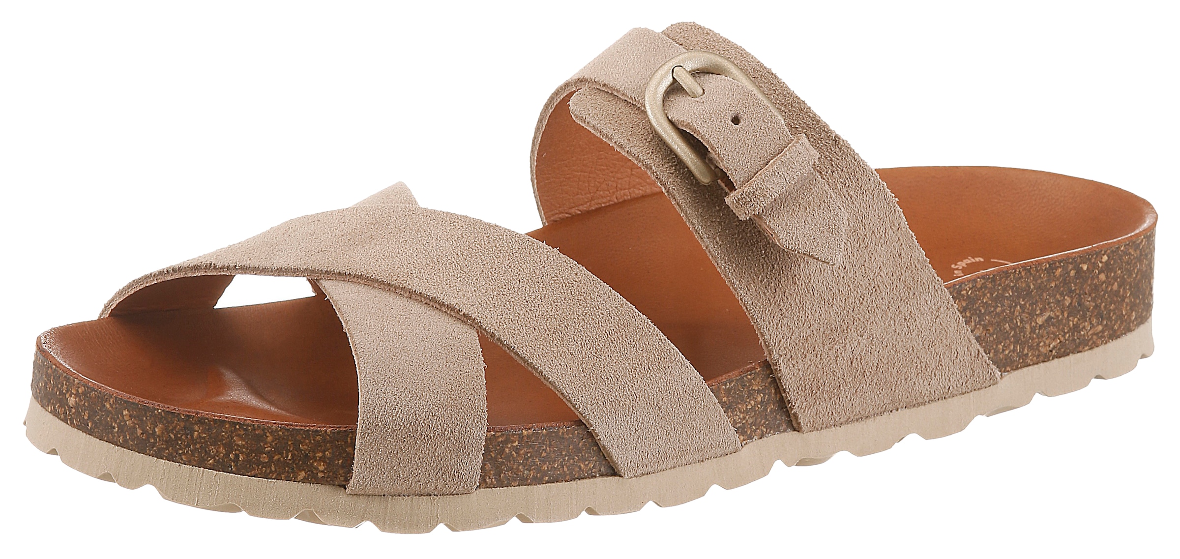 VERBENAS Pantolette »RUBI SERRAJE«  Sommerschuh, Hausschuh, Urlaubsschuh mit verstellbarer Schnalle