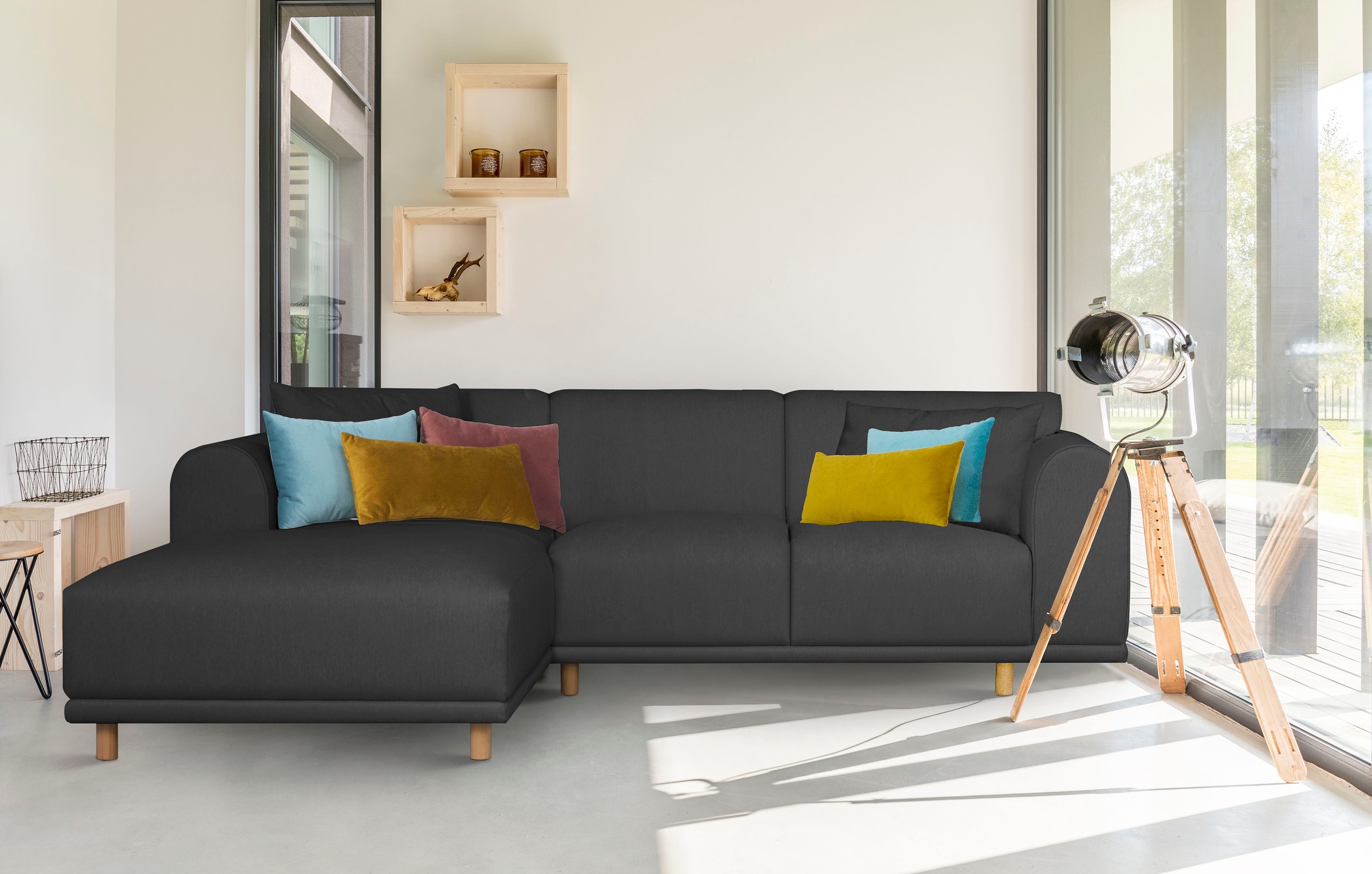 OTTO home Ecksofa »Maroon L-Form« in skandinavischem Design, mit losen Kiss günstig online kaufen