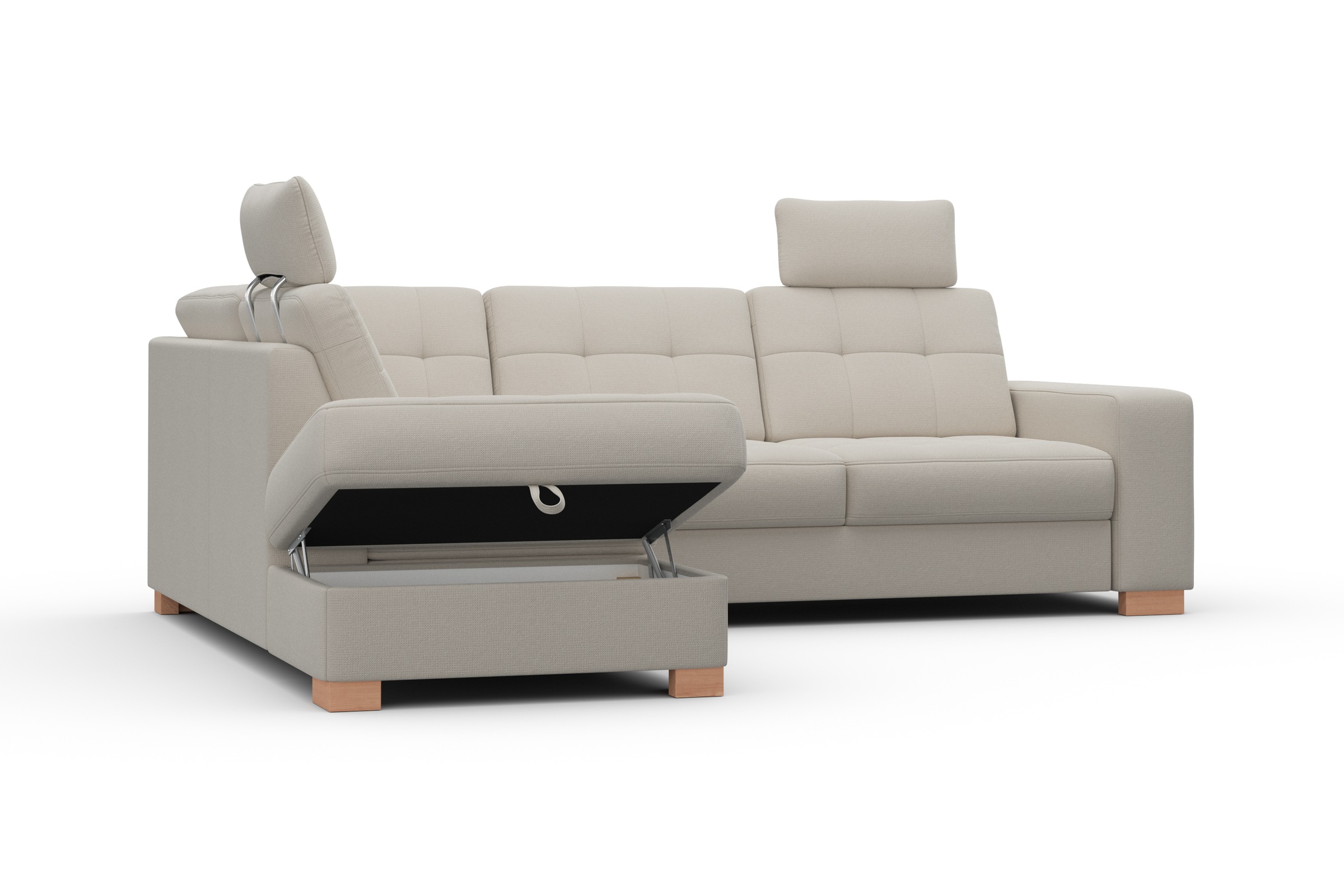 sit&more Ecksofa »Quincy L-Form«, wahlweise mit Bettfunktion und Bettkasten