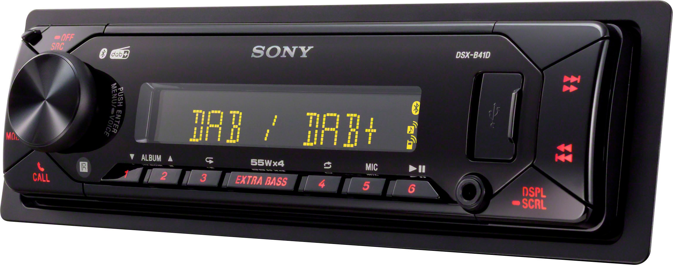 Sony Autoradio »DSXB41KIT«, (Bluetooth Digitalradio (DAB+)-FM-Tuner 55 W)  auf Rechnung kaufen