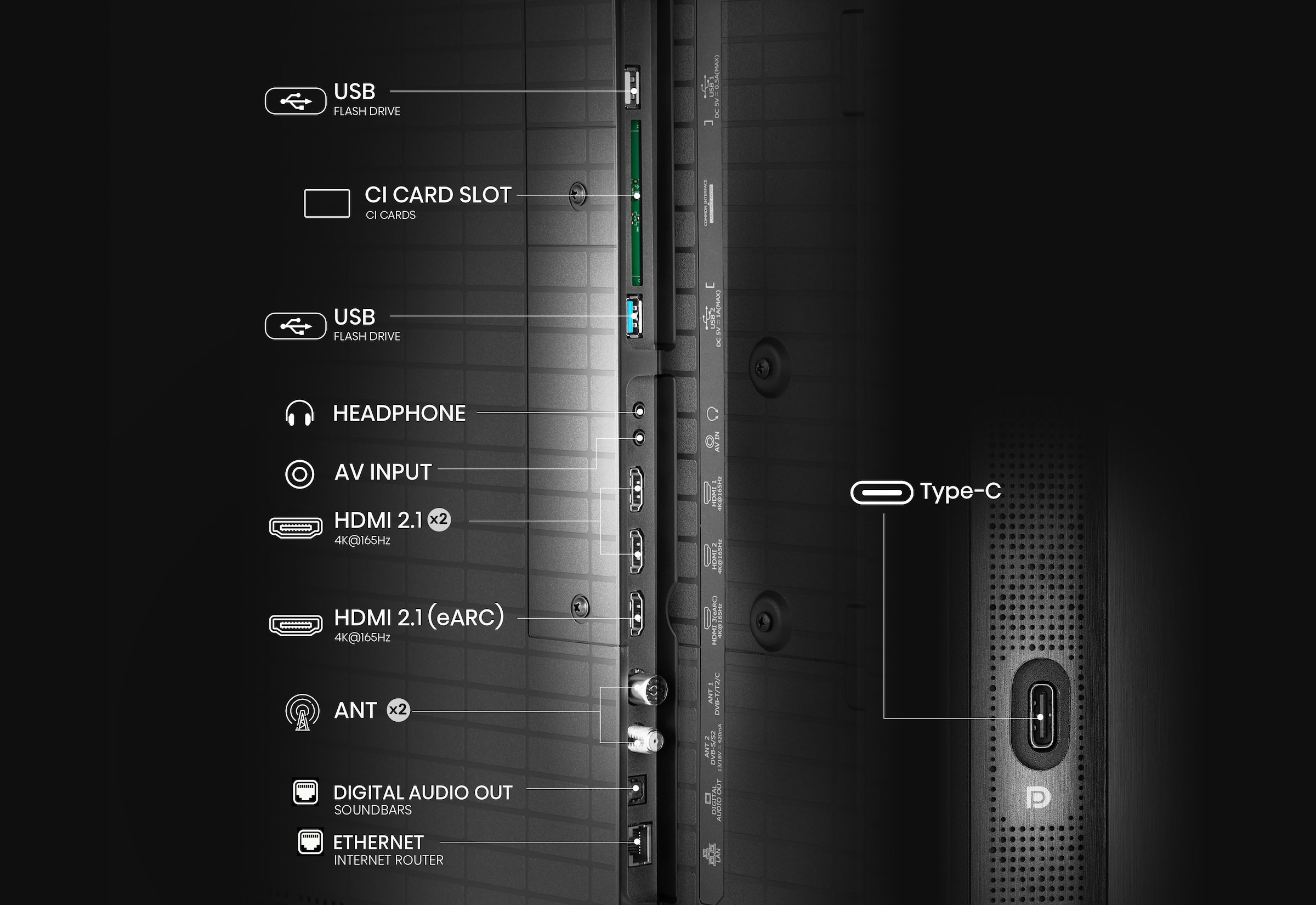 Hisense QLED Mini LED-Fernseher »65U8Q« 164 cm/65 ″ Smart-TV 4K UHD MiniLED Smart TV