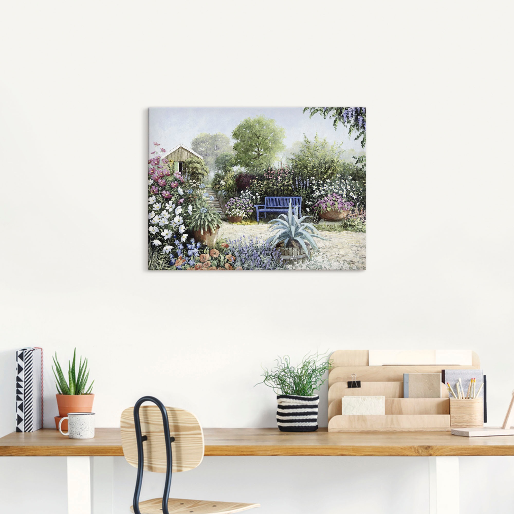 Artland Leinwandbild »Ruhiger Garten« Garten 1 Stk. tlg. auf Keilrahmen ges günstig online kaufen