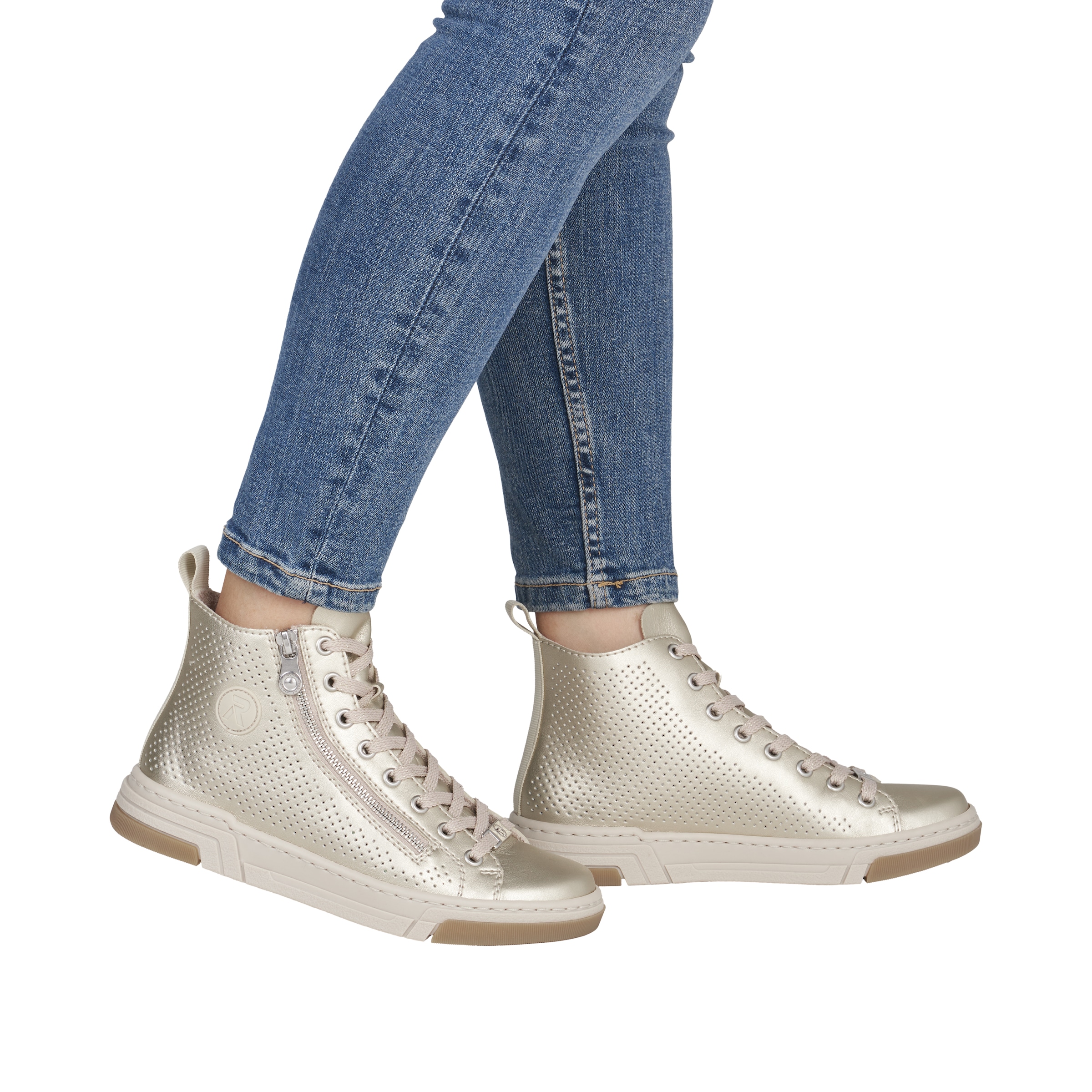 Rieker Sneaker  High Top-Sneaker, Freizeitschuh, Schnürschuh mit Plateausohle