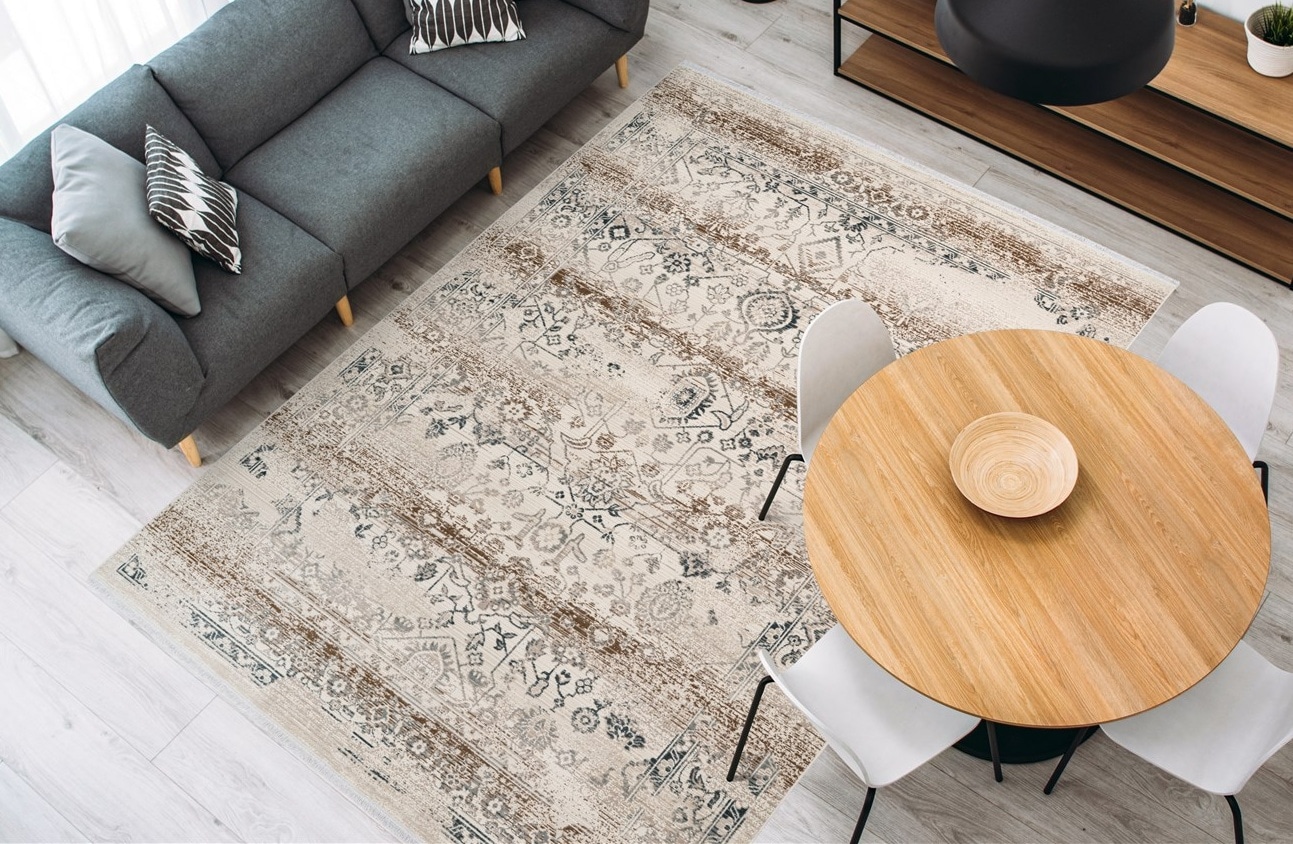 my home Teppich »Lisa«, rechteckig, 5 mm Höhe, Vintage, Wohnzimmer günstig online kaufen