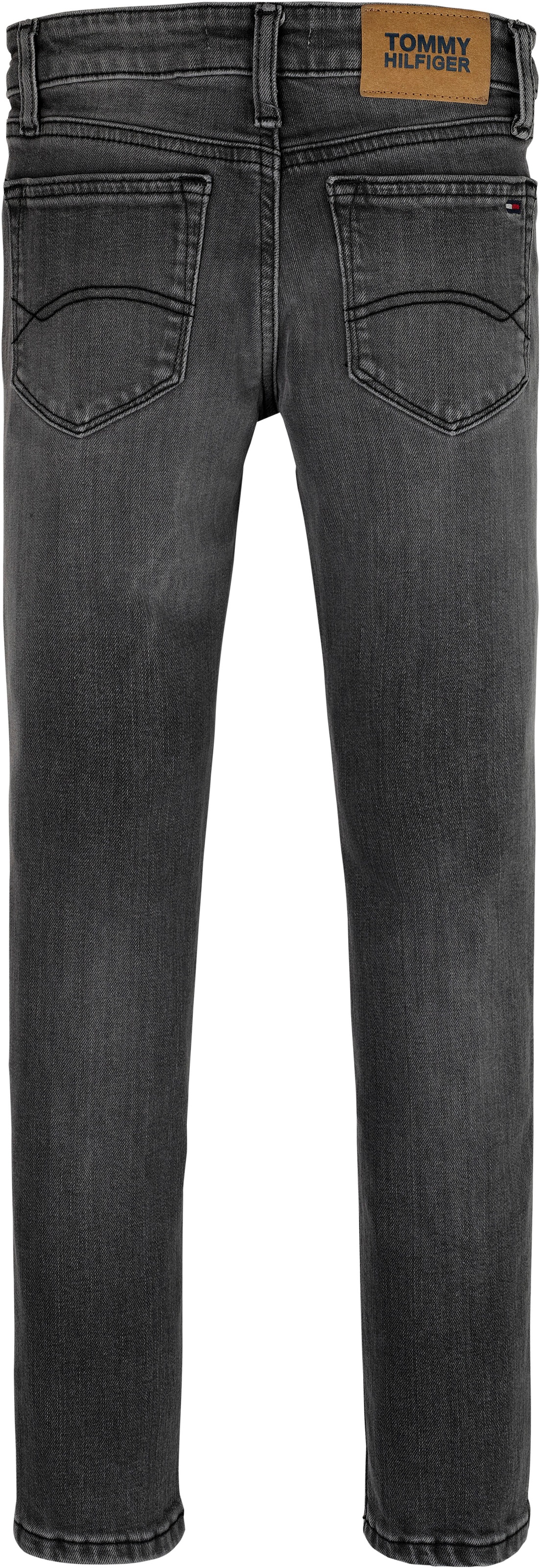 Tommy Hilfiger Skinny-fit-Jeans »NORA SKINNY MID GREY WASH DENIM«, Kinder bis 16 Jahre mit Logoprägung