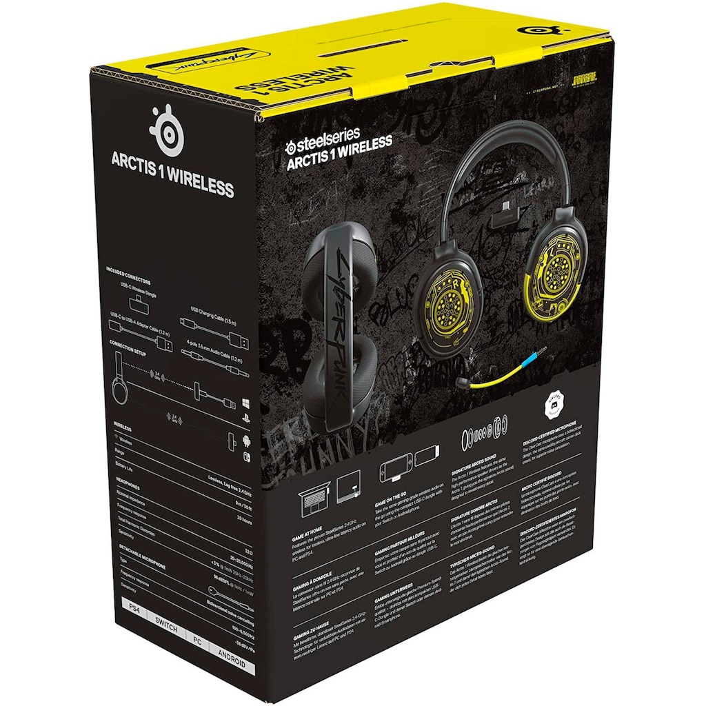 SteelSeries Gaming-Headset »Arctis 1 wireless Cyberpunk 2077 Edition«