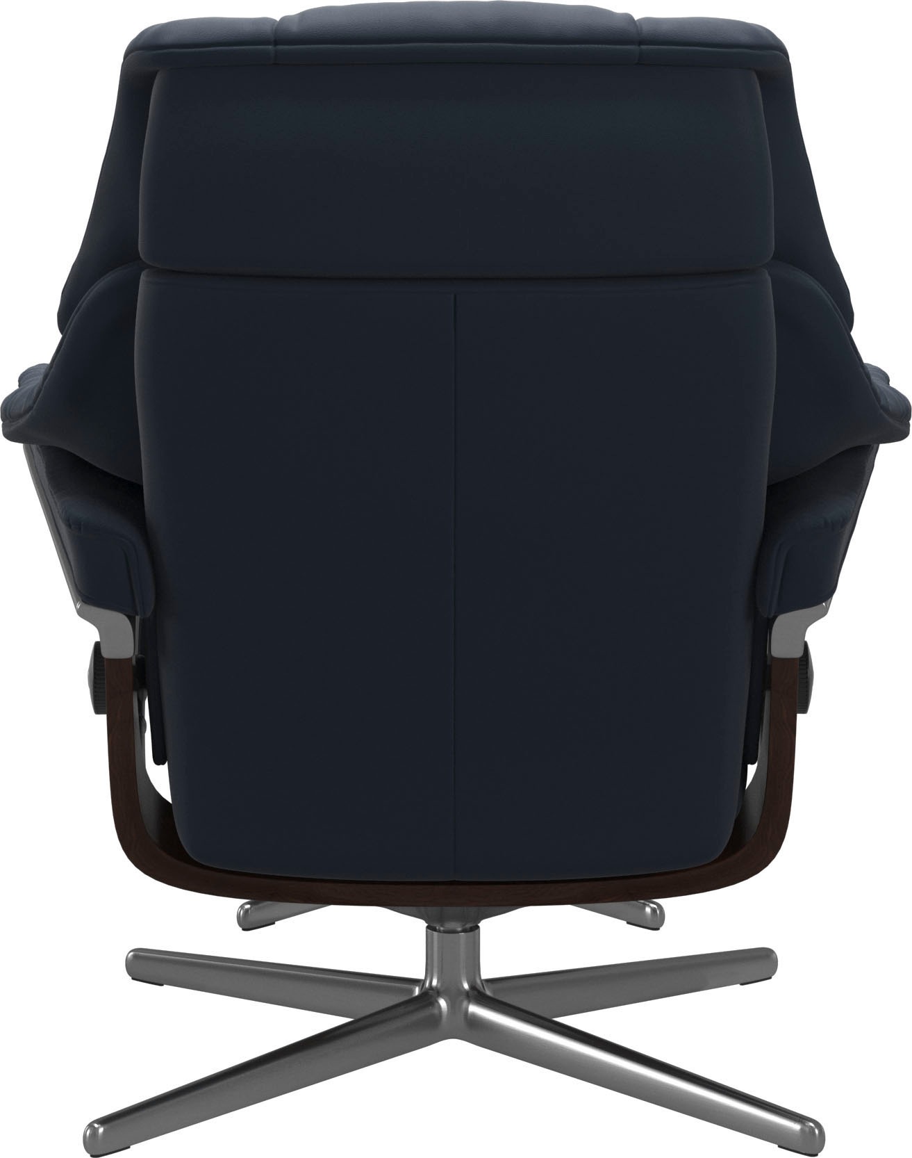 Stressless® Relaxsessel »Reno«, (Set, Relaxsessel mit Hocker), mit Hocker, mit Cross Base, Größe S, M & L, Holzakzent Braun