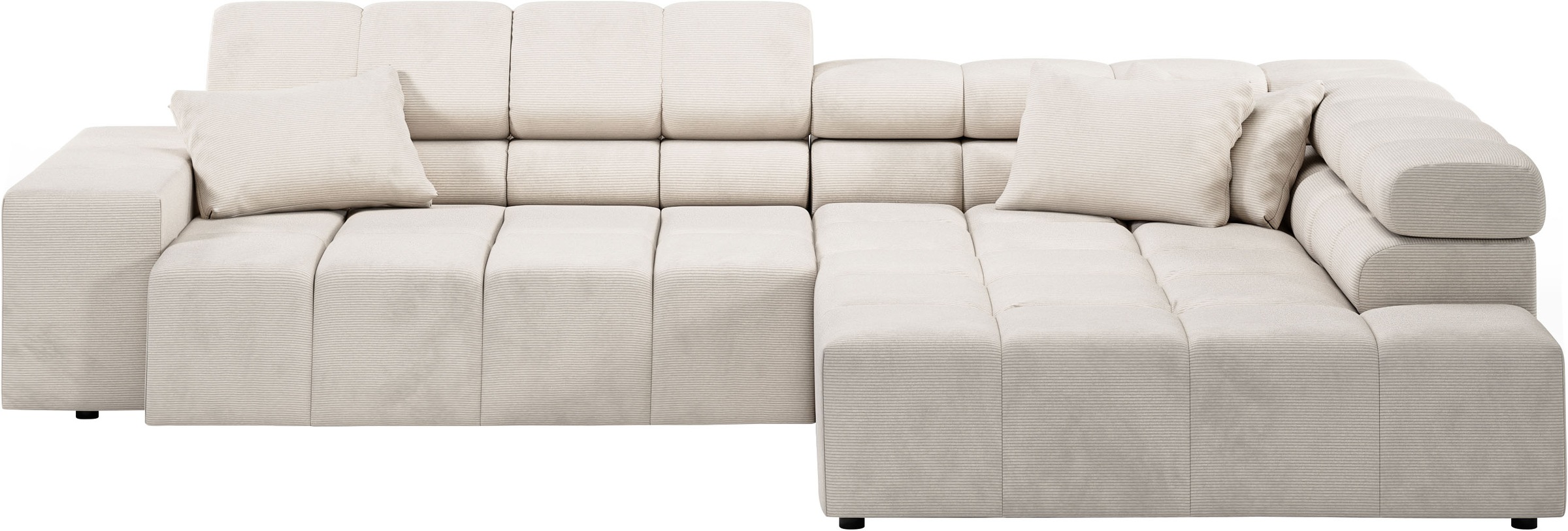 INOSIGN Ecksofa »Ancona incl. Kopfteilverstellung, OTTOs Choice, Breite 319cm, L-Form«, wahlweise motorische Sitztiefenverstellung, auch in Cord + Easy Care