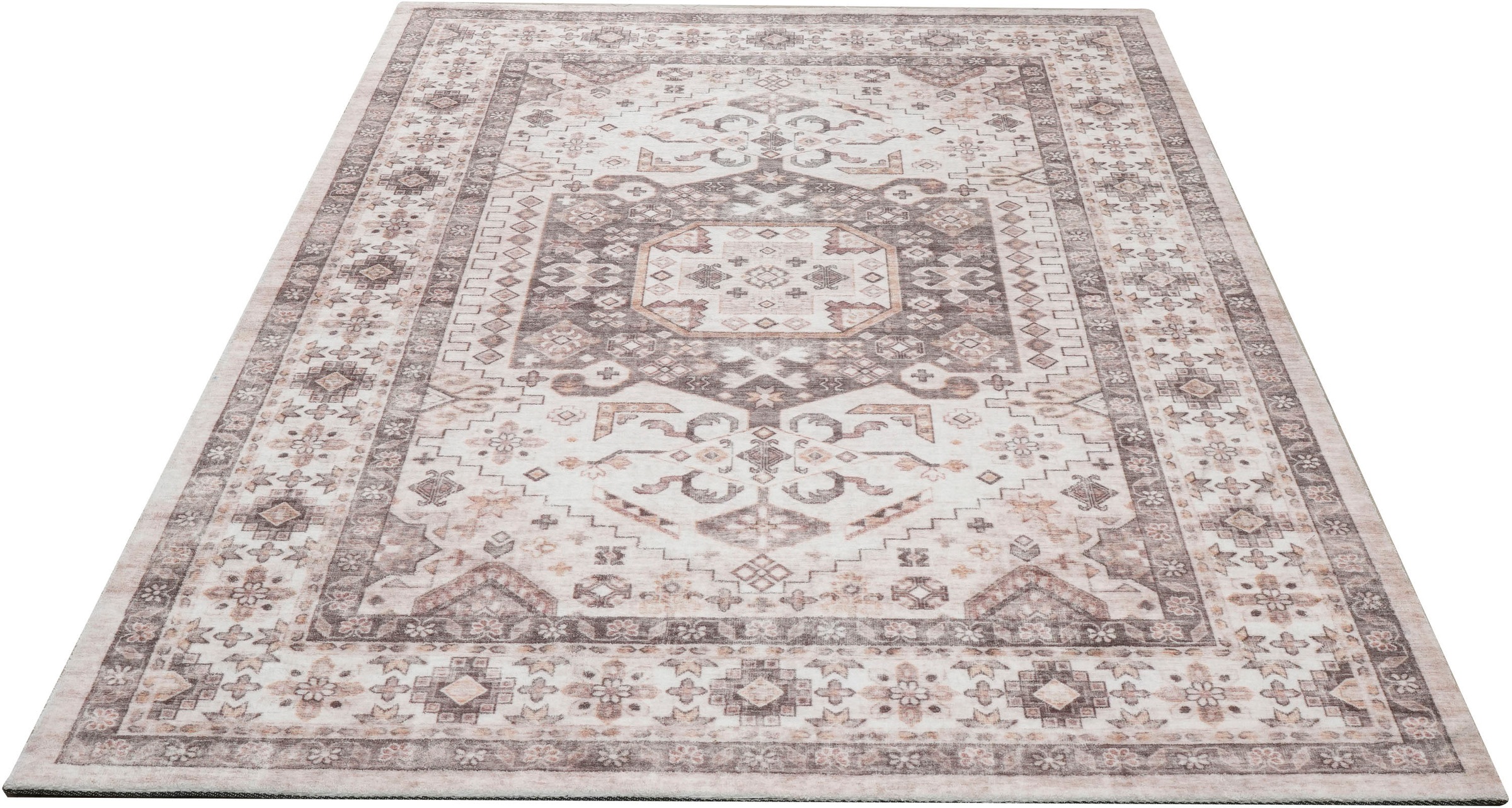 my home Teppich »Abbas, Druckteppich, orientalisches Design«, rechteckig, 13 mm Höhe, Orient-Optik, Kurzflor, bedruckt, weich, Wohnzimmer, Schlafzimmer