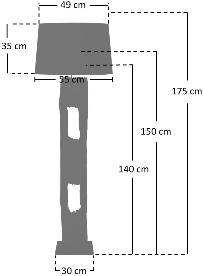 SalesFever Stehlampe »Wynton«, 1 flammig, Leuchtmittel E27 | ohne Leuchtmittel, handgefertigt, mit Cut Outs