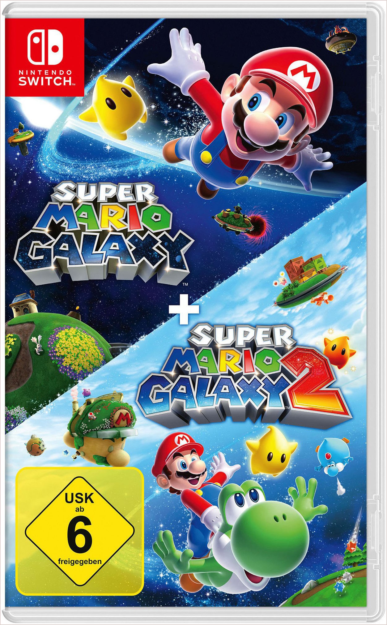 Nintendo Switch Konsolen-Set »NSW OLED Konsole weiss inkl.Super Mario Galaxy 1+2« 64 GB