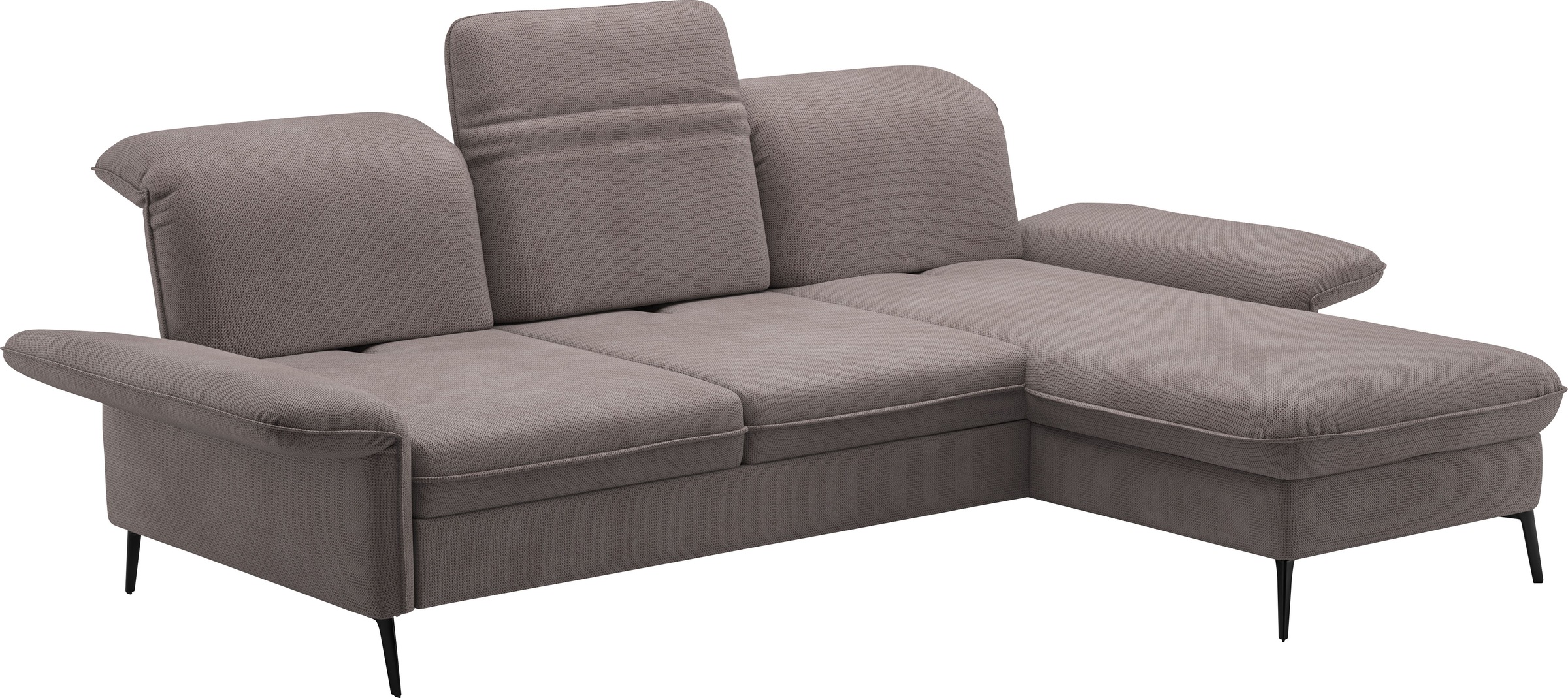 sit&more Ecksofa »Emely, inkl. Sitztiefenverstellung«, wahlweise mit Bettfunktion,Bettkasten,Kopf- & Armteilverstellung