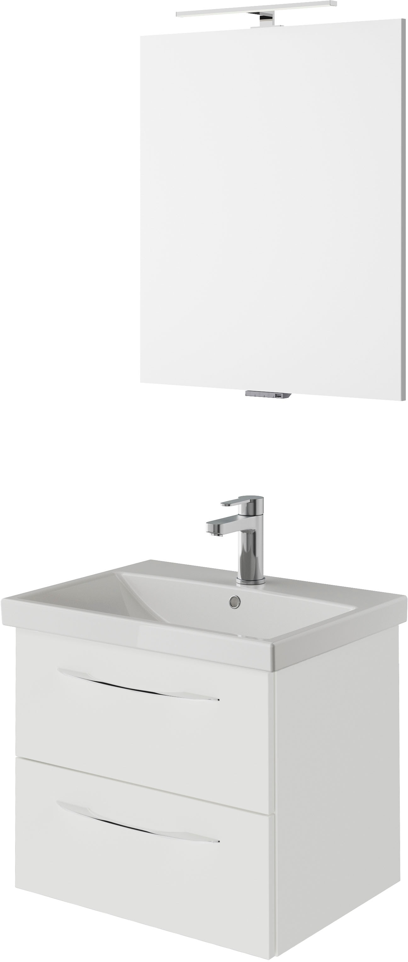 Saphir Badmöbel-Set »Serie 4035 2-teilig, Keramikwaschtisch mit LED-Spiegel günstig online kaufen