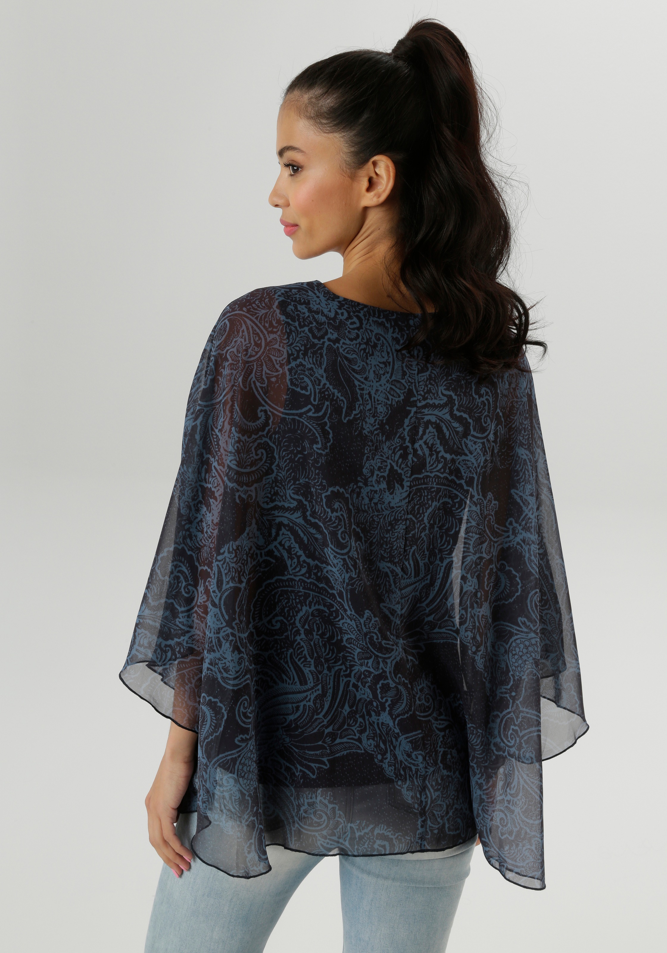 Aniston SELECTED Chiffonbluse, im modischen Lagenlook - NEUE KOLLEKTION
