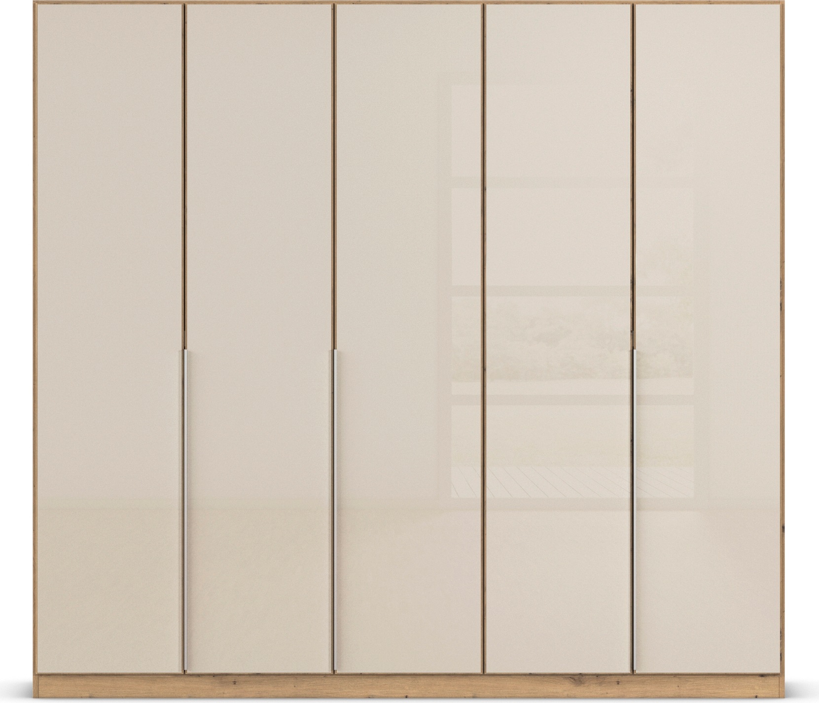 rauch Drehtürenschrank »Kleiderschrank Kleiderschränke Schrank Garderobe AGORDO mit Glasfront«, (in zwei Griff-Farben), durchdachte Innenausstattung, in 6 Breiten und 2 Höhen MADE IN GERMANY