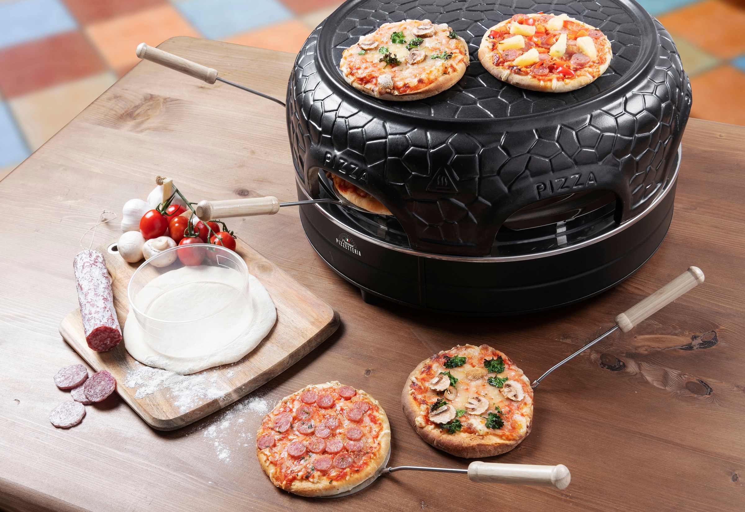 Pizzaofen online für bestellen »APD400Z«, bestron Mini-Pizzen