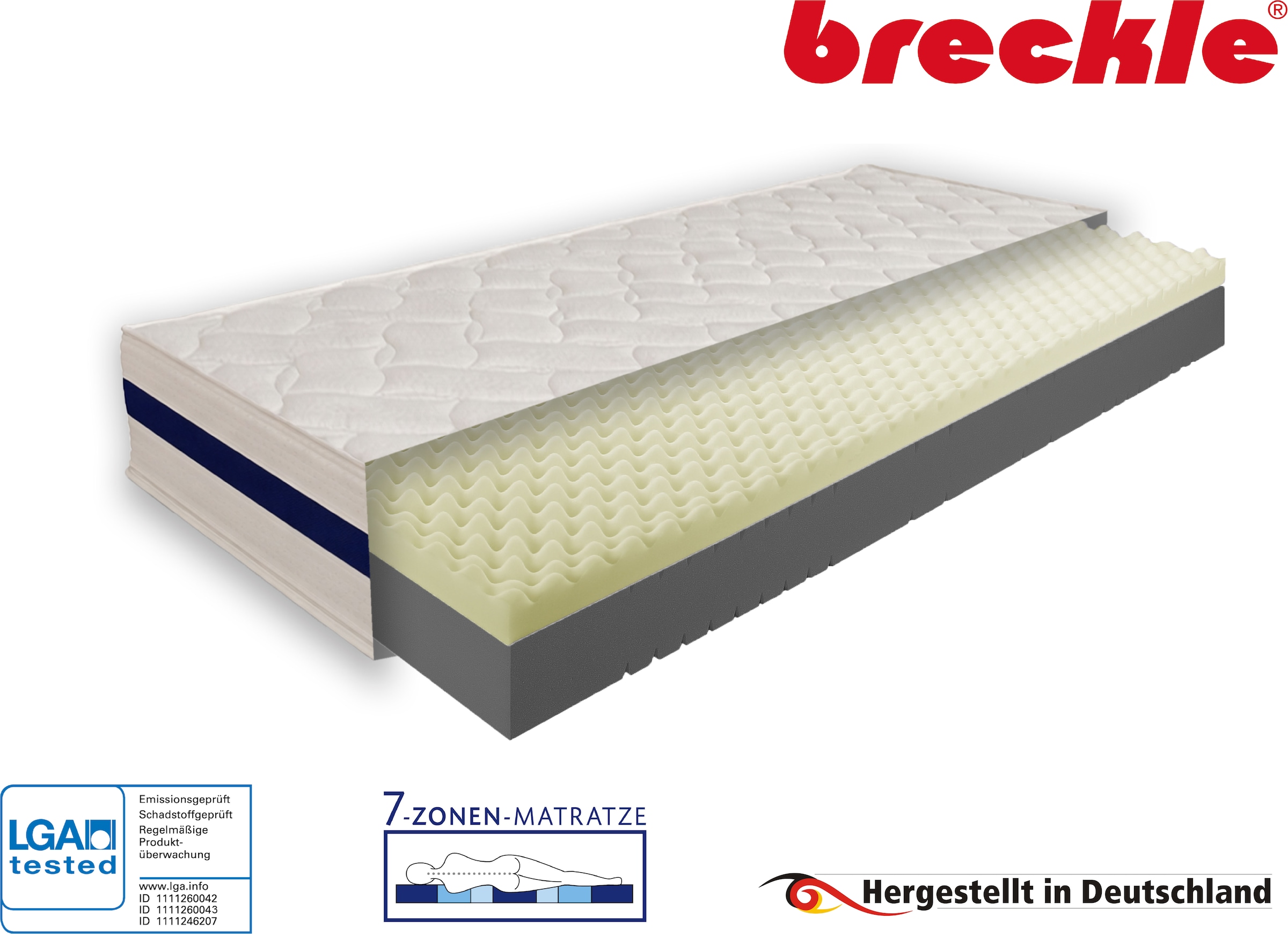 Breckle Visco-Matratze »Memory Pur« 25 cm hoch Raumgewicht: 28 kg/m³ 1 Stk. tlg. Optimale Körperanpassung, Matratze in diversen Größen erhältlich