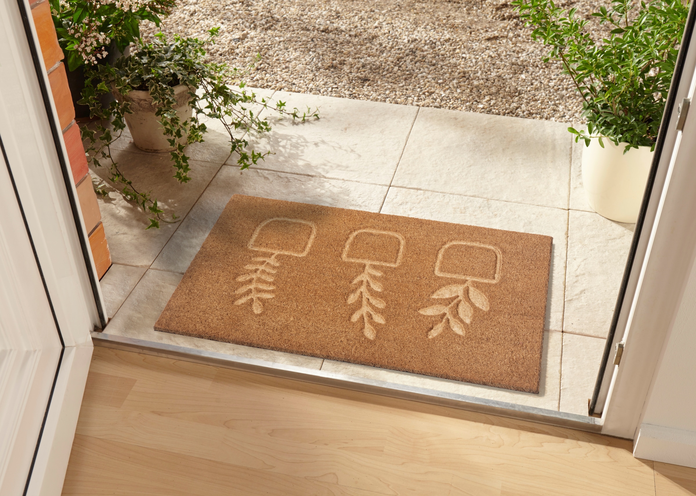 HANSE Home Fußmatte »Flowerpot, Türmatte«, rechteckig, 15 mm Höhe, Kokos, Schmutzfangmatte, Outdoor, Rutschfest, Innen, Kokosmatte, Flur