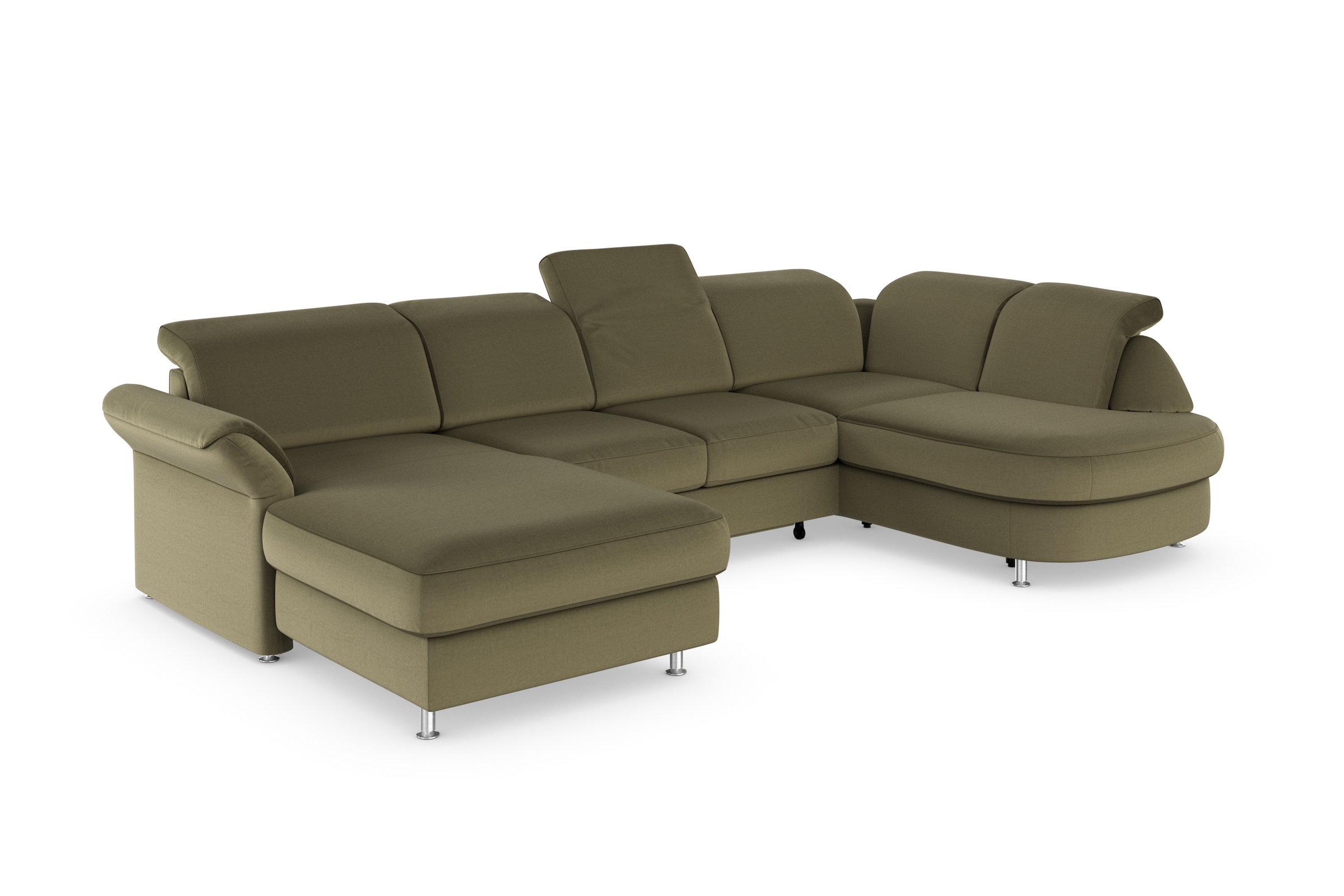 sit&more Wohnlandschaft »Apulia U-Form«, wahlweise Bettfunktion, Bettkasten und Kopf- und Armteilverstellung