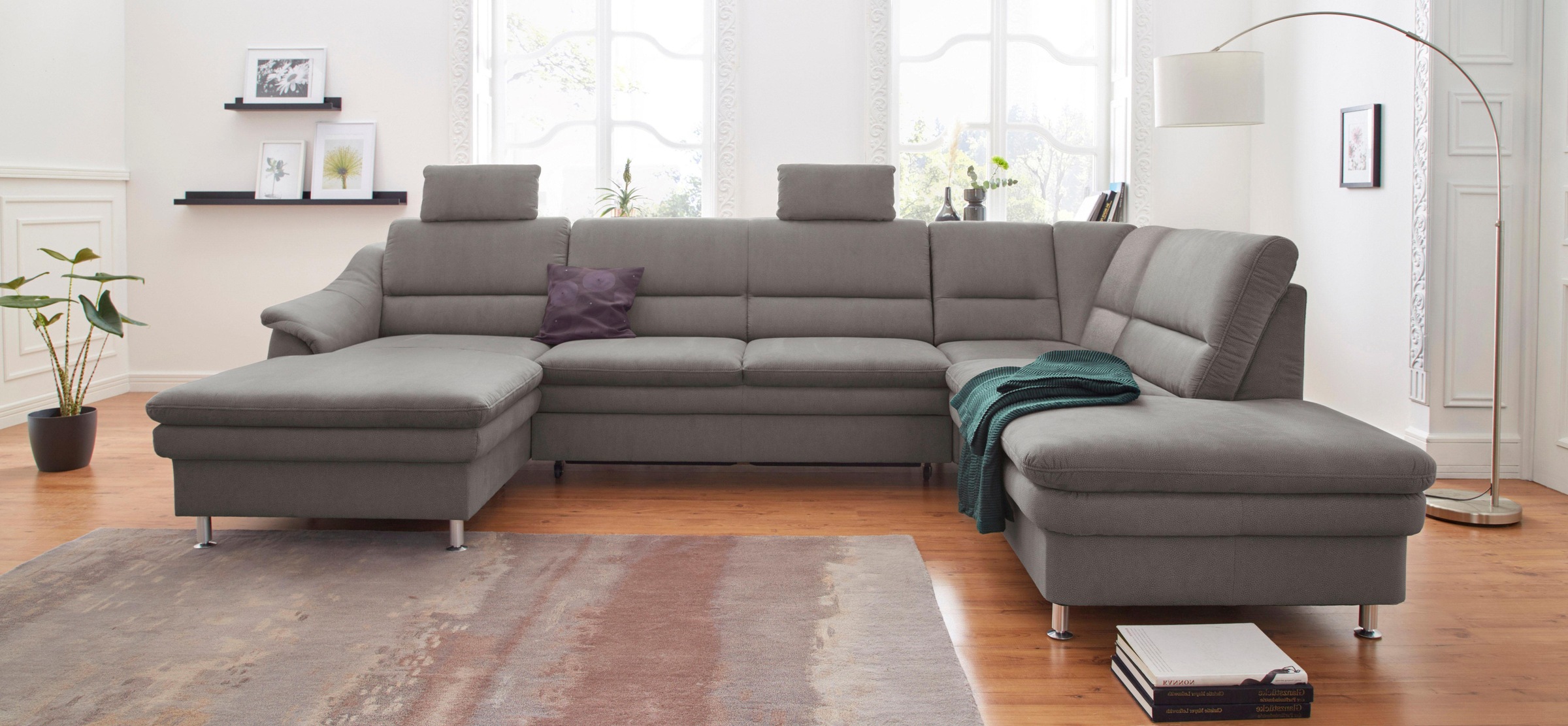 sit&more Wohnlandschaft »Cardoso U-Form« mit Federkern und Kopfstützen, mit günstig online kaufen