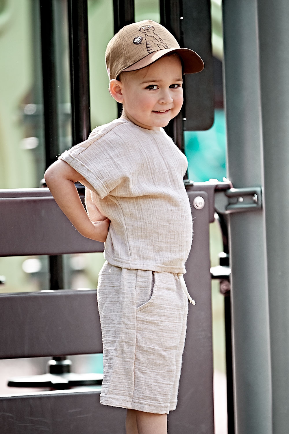 MAXIMO Shorts  Seitentaschen, Bändchen, Unisex