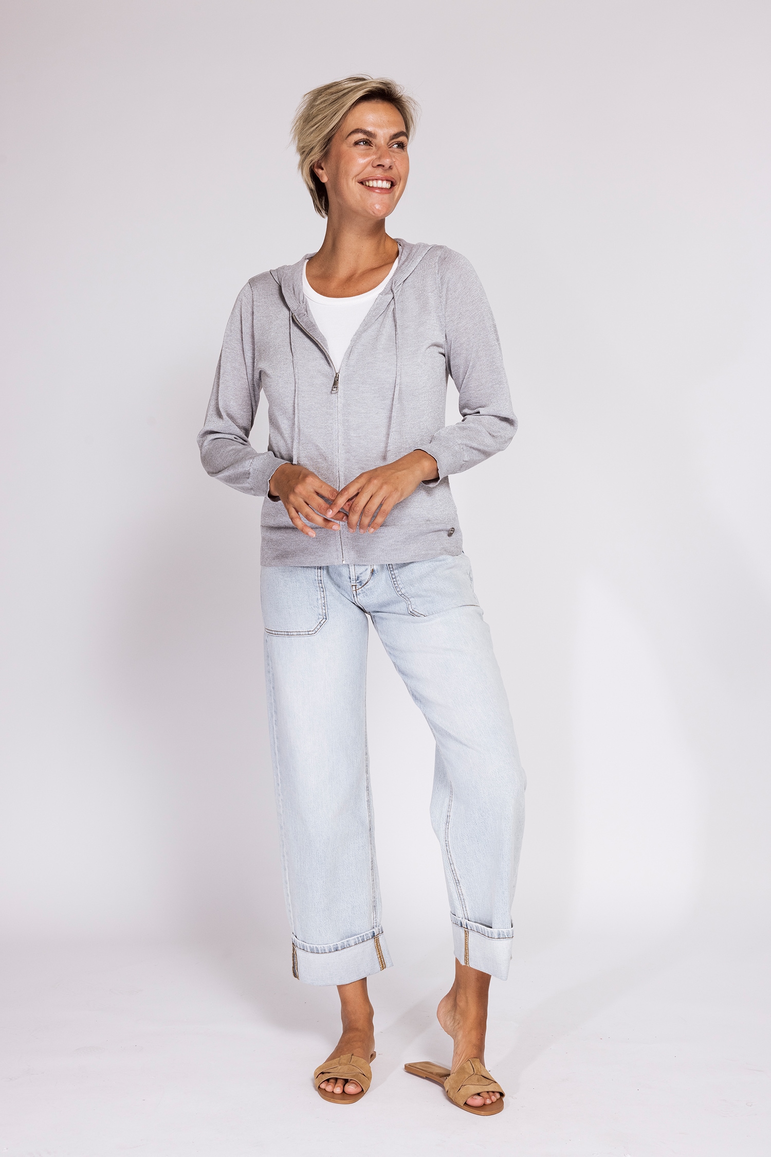 Zhrill Kapuzenstrickjacke »AKIYO Strickjacke mit Kapuze« mit Reißverschluss