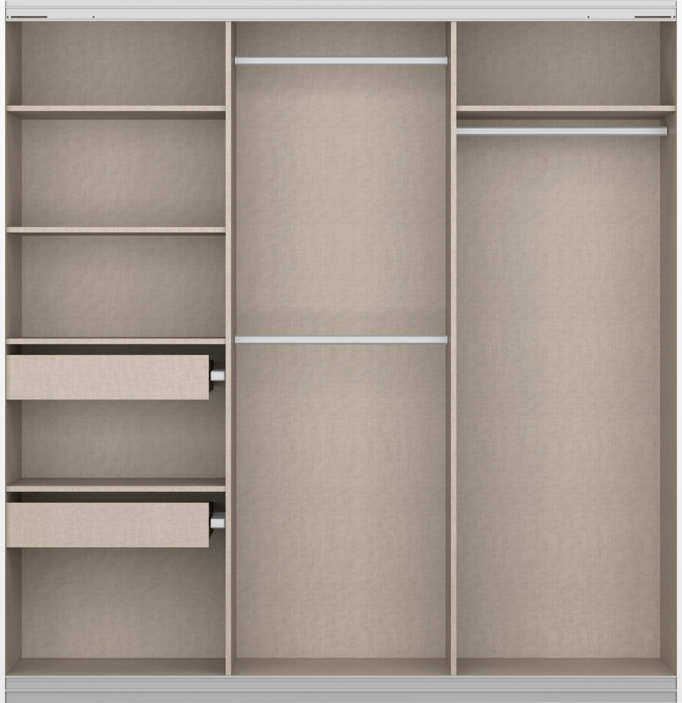 rauch Schwebetürenschrank »Kleiderschrank Schrank Garderobe BESTSELLER KOLUNA mit Spiegel«, inkl. 2 Innenschubladen sowie extra Einlegeböden MADE IN GERMANY