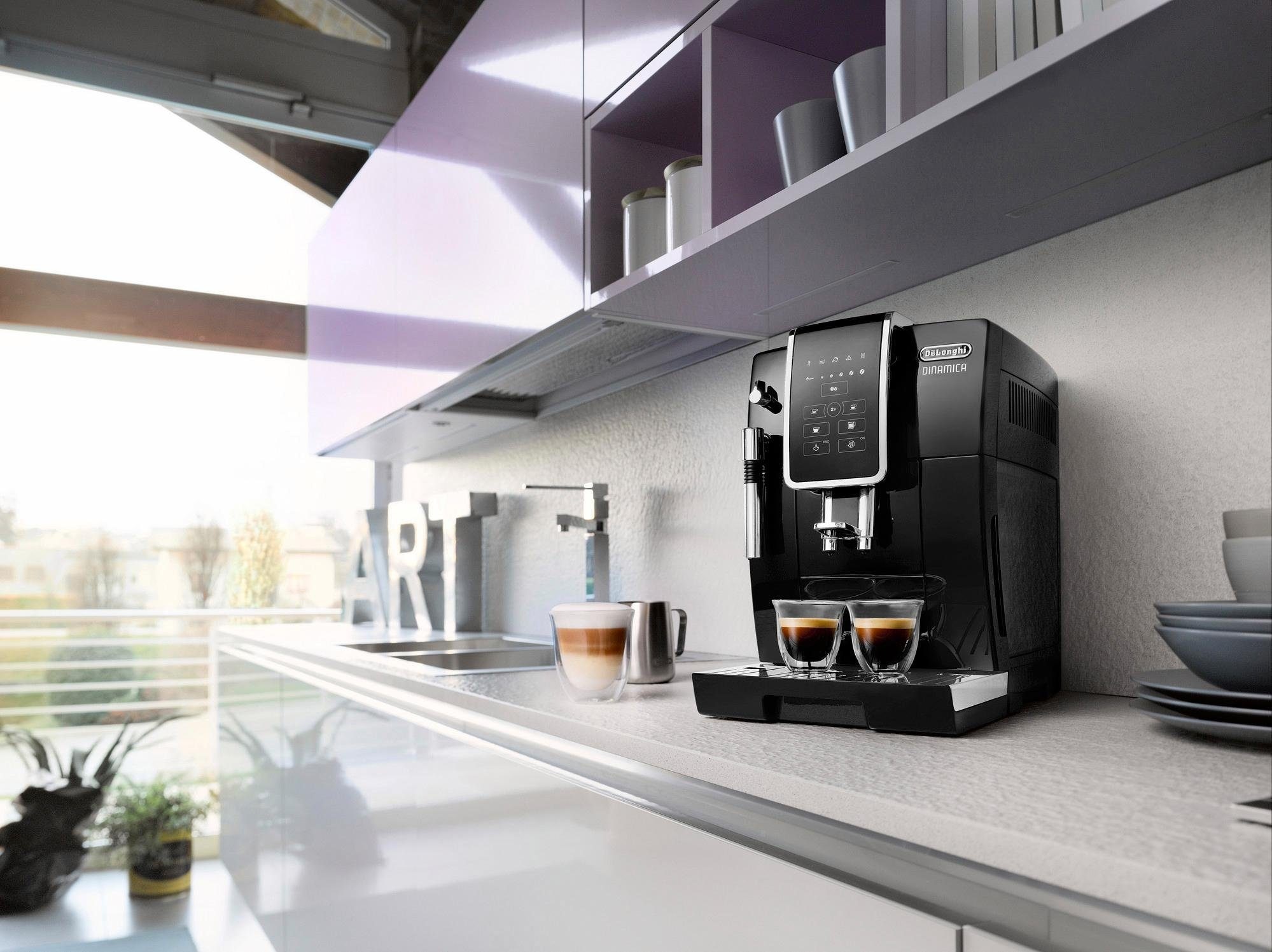 De'Longhi Kaffeevollautomat »Dinamica ECAM 358.15.B«, Sensor-Bedienfeld, inkl. Pflegeset im Wert von € 31,99 UVP